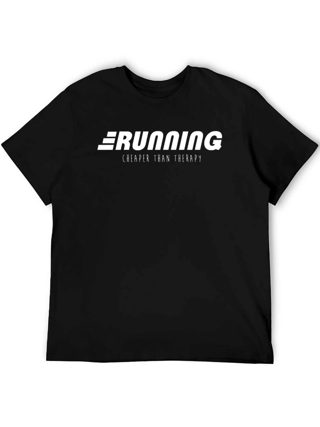 Running Cheaper Than Therapy Black T-Shirt