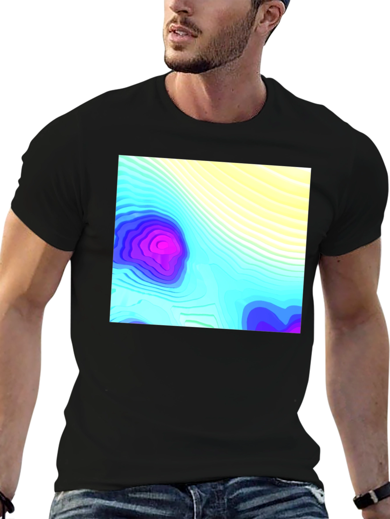 Topo Graphic Black T-Shirt