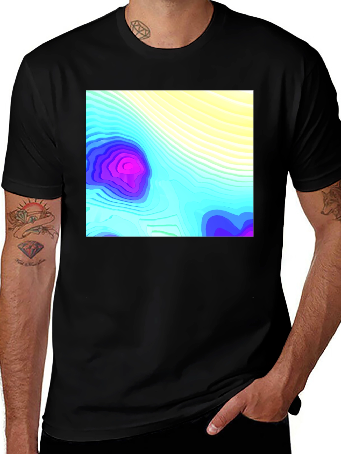 Topo Graphic Black T-Shirt