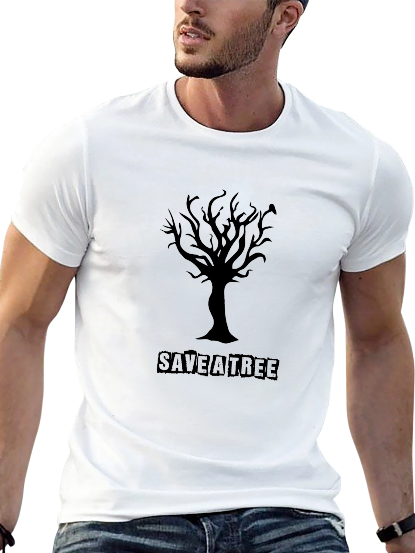 Save a Tree T-Shirt - Black Eco-Friendly Tee