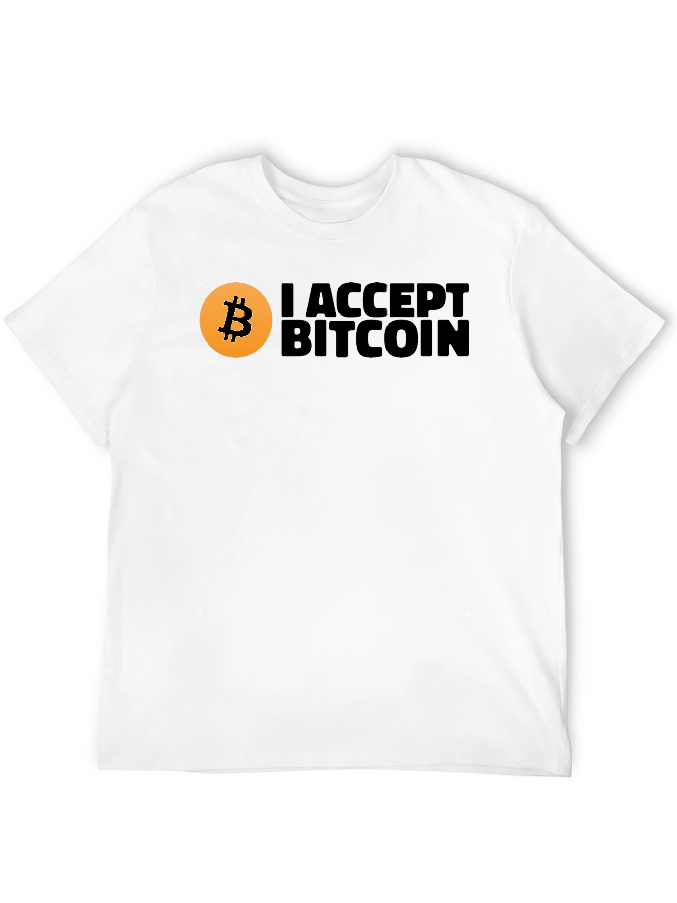I Accept Bitcoin Black Graphic Tee