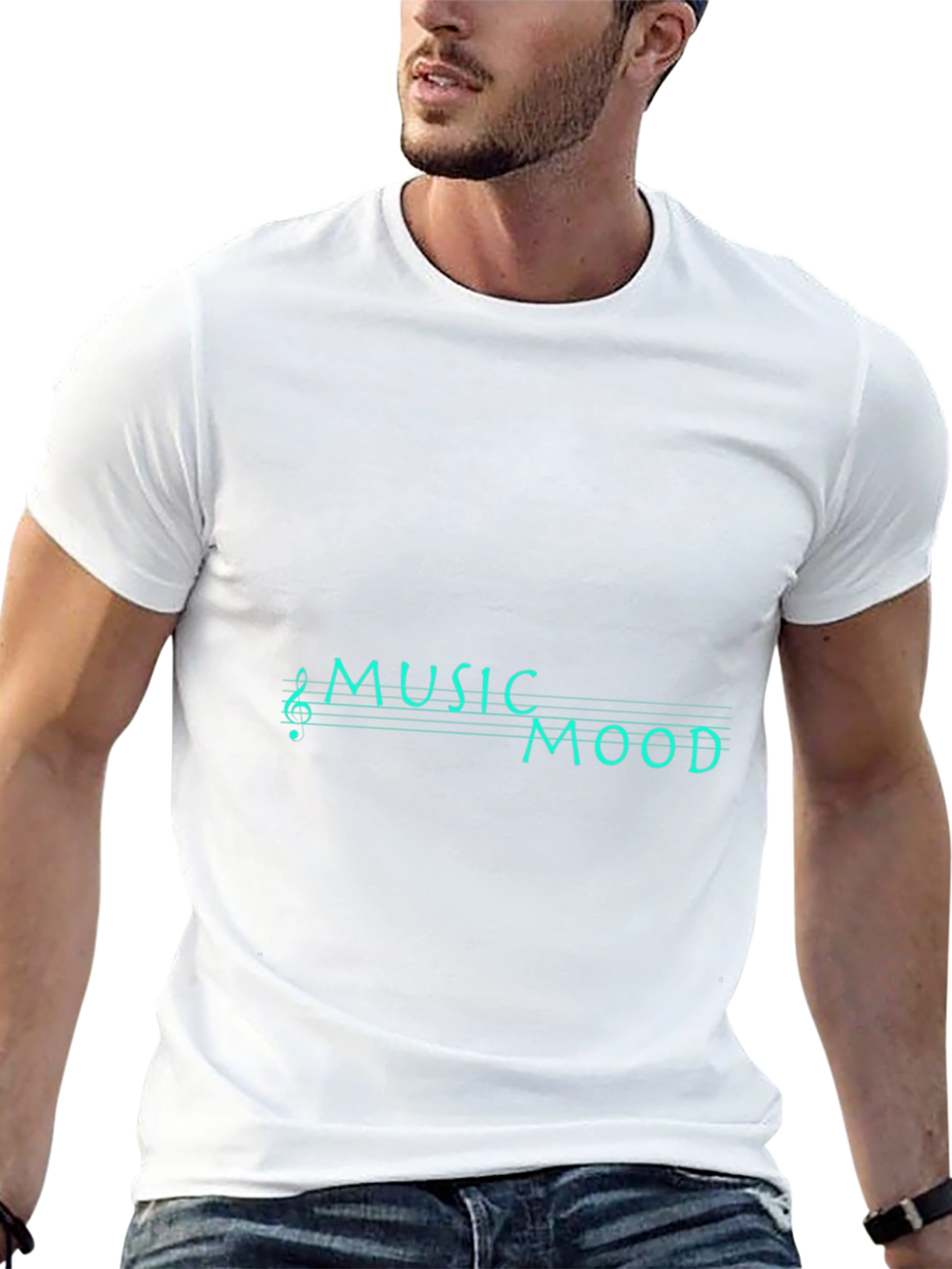 Music Mood Graphic Black T-Shirt