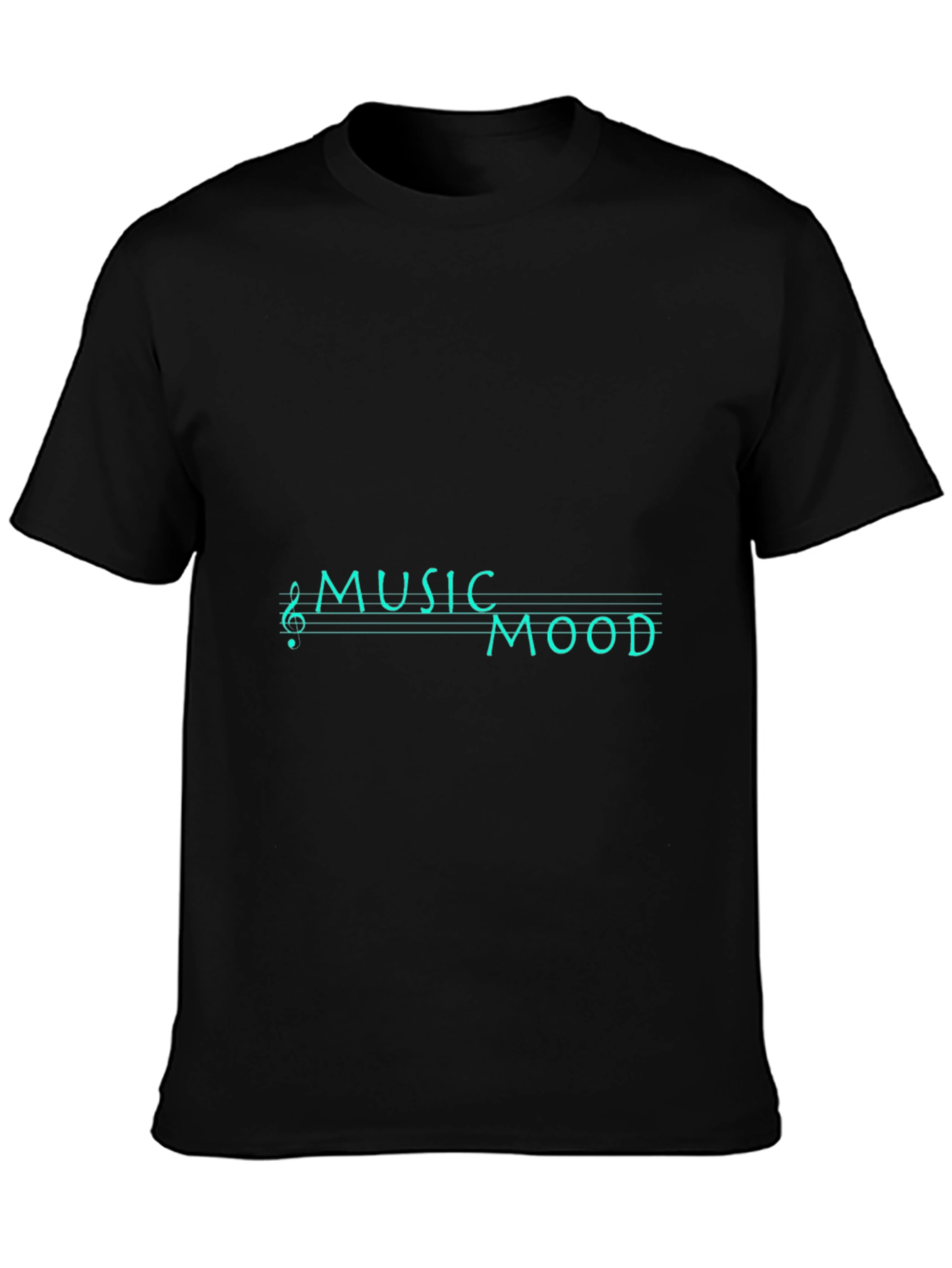 Music Mood Graphic Black T-Shirt
