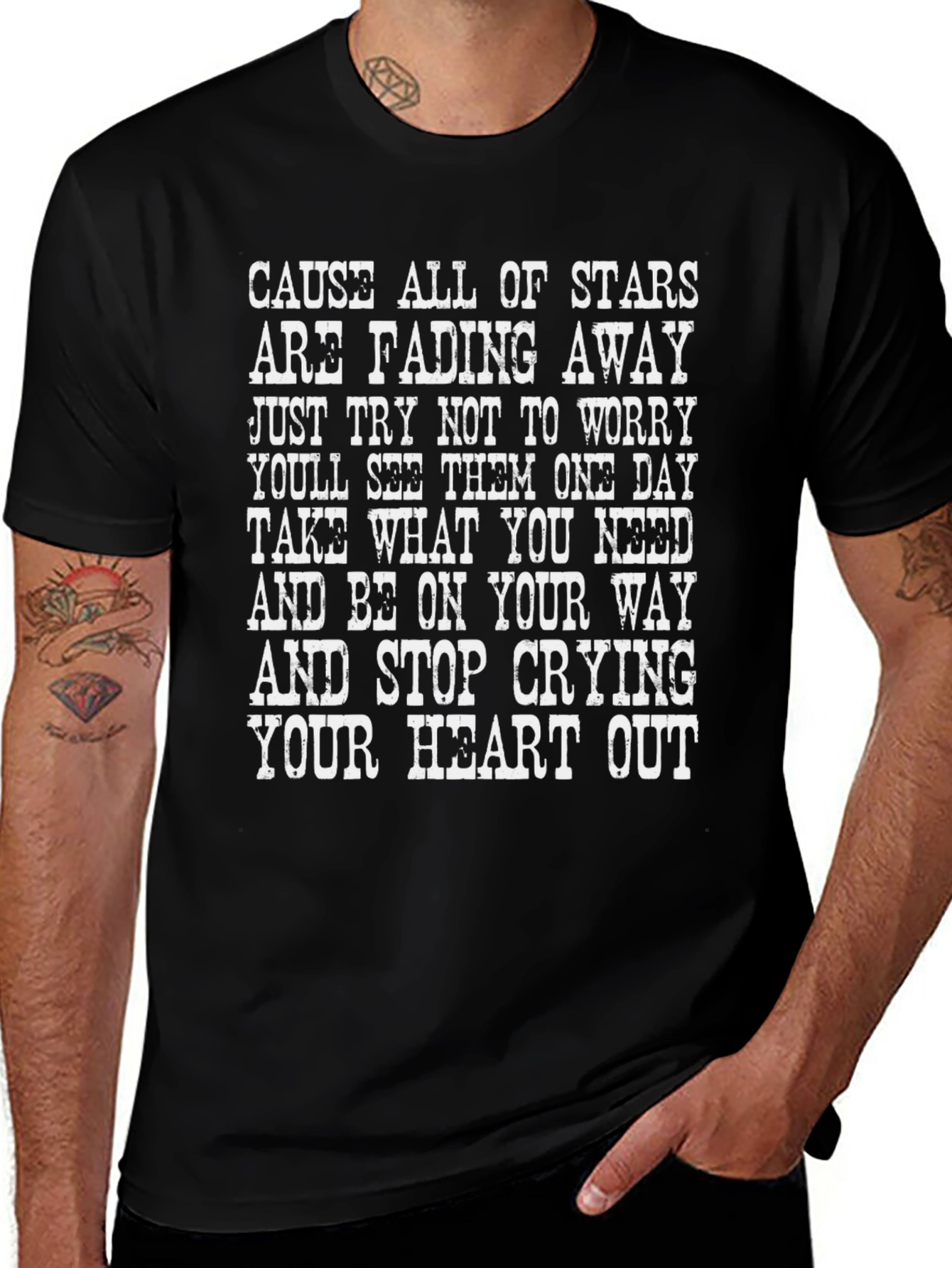 Stars Fading Away Graphic Tee