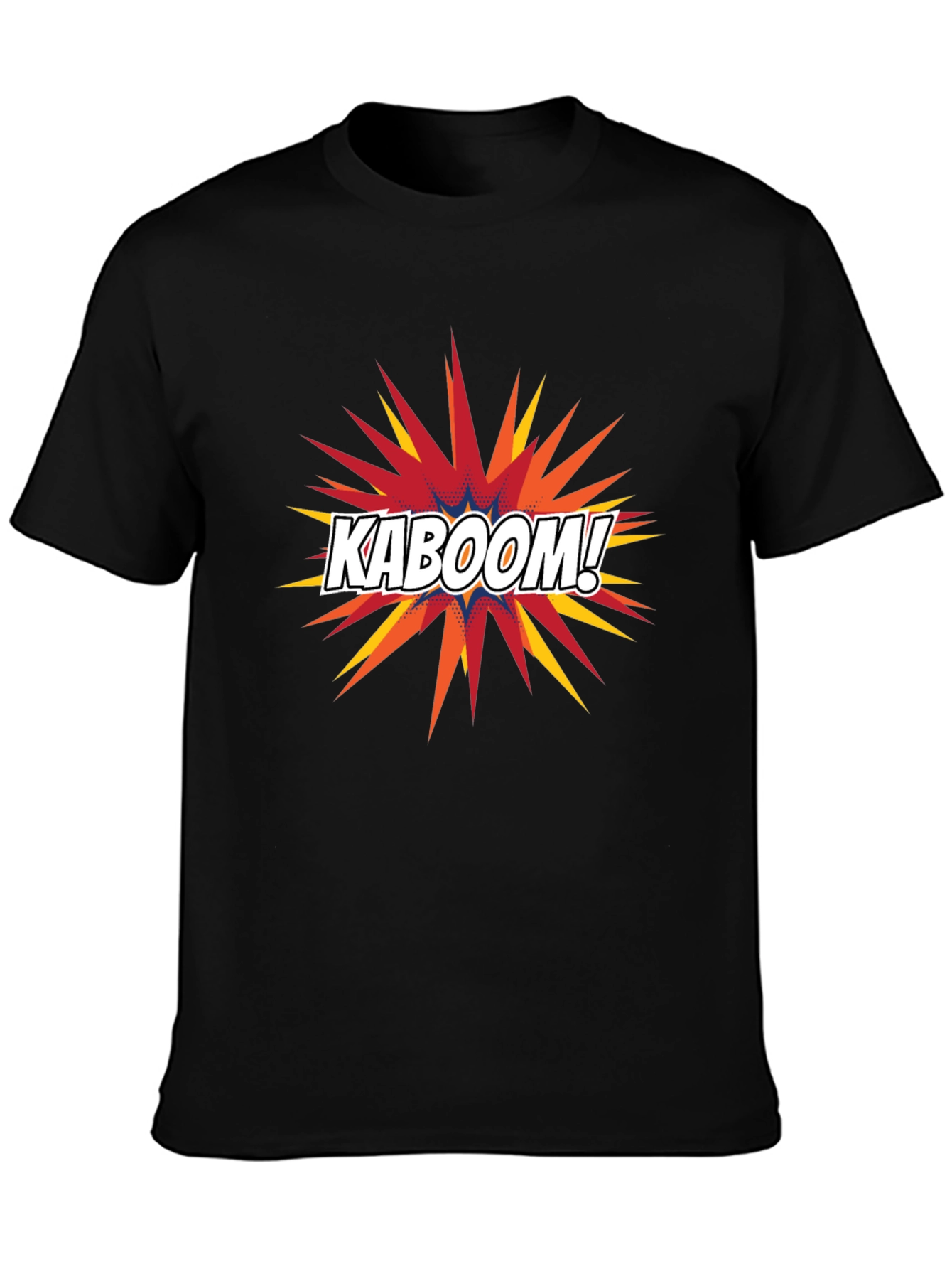 Kaboom Graphic Tee - Black Cotton Comfort Fit
