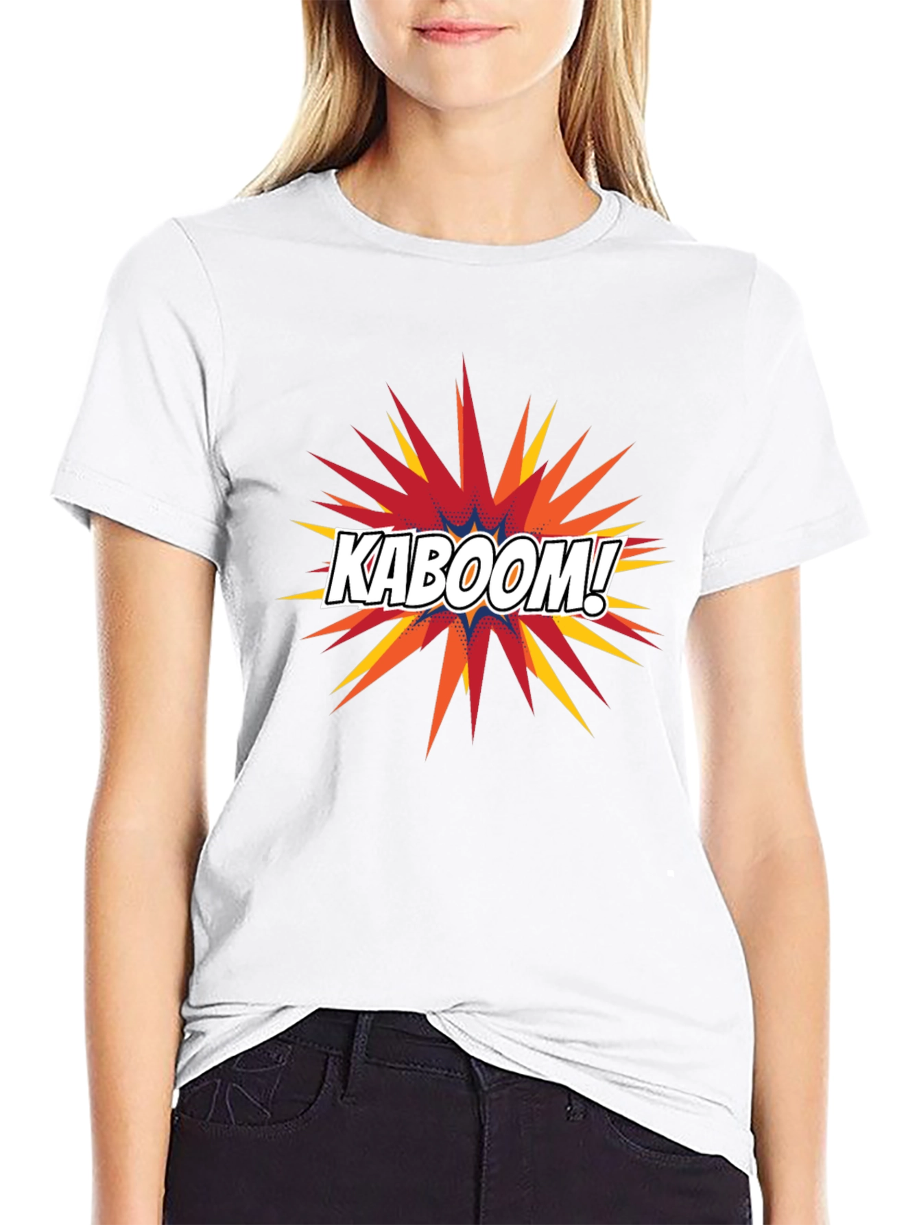 Kaboom Graphic Tee - Black Cotton Comfort Fit