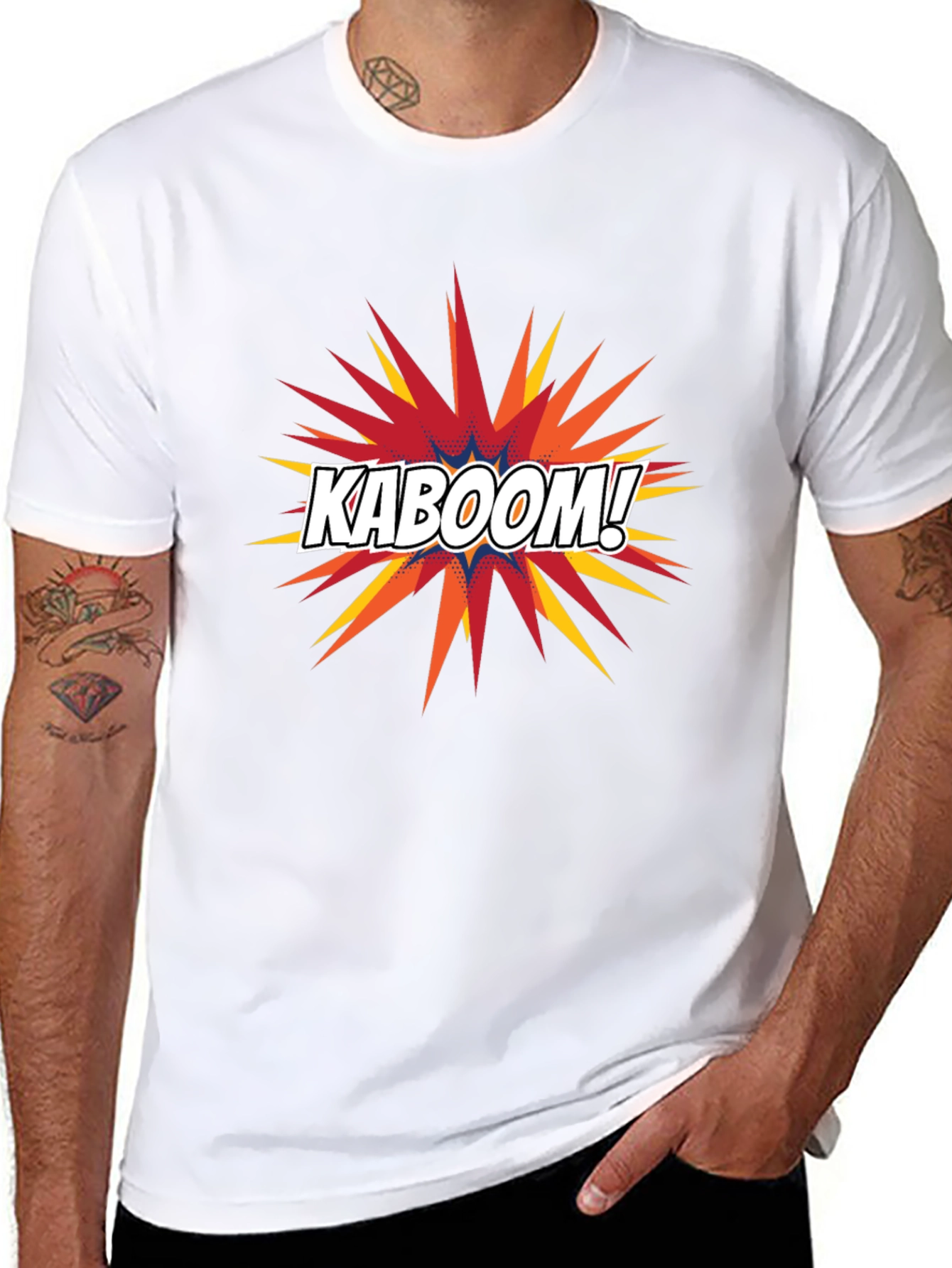 Kaboom Graphic Tee - Black Cotton Comfort Fit