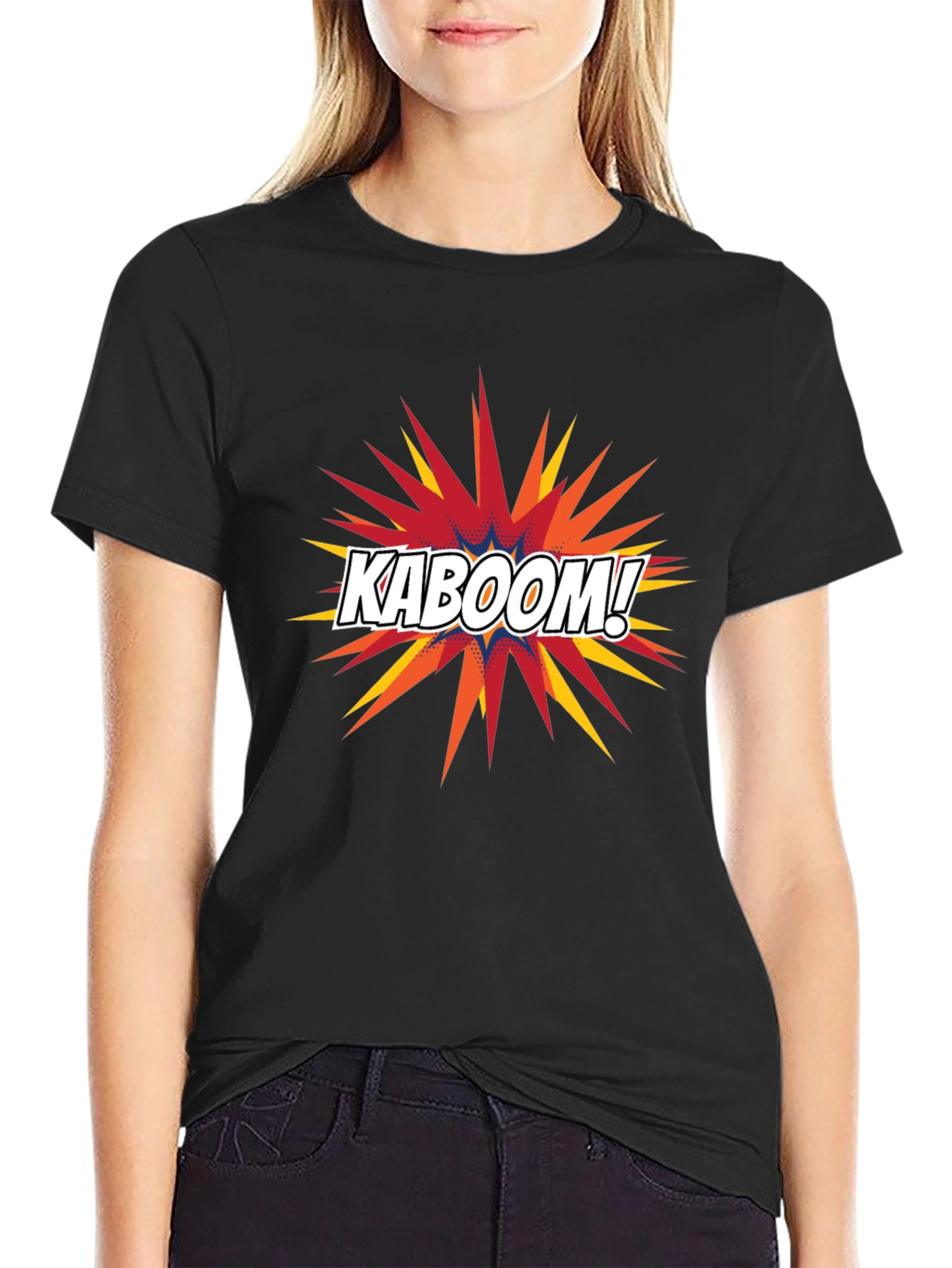 Kaboom Graphic Tee - Black Cotton Comfort Fit