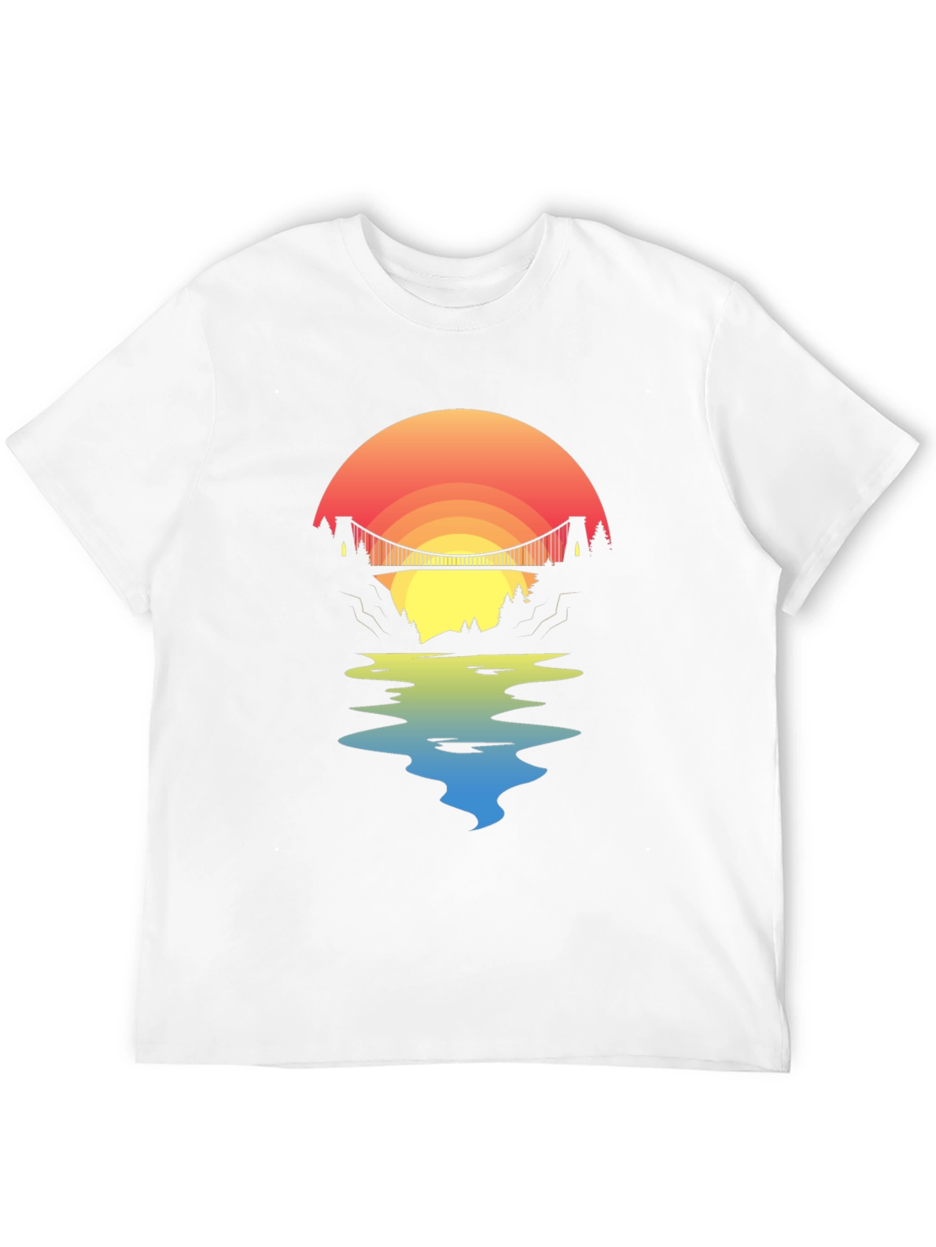 Sunset Bridge Graphic Tee - Black
