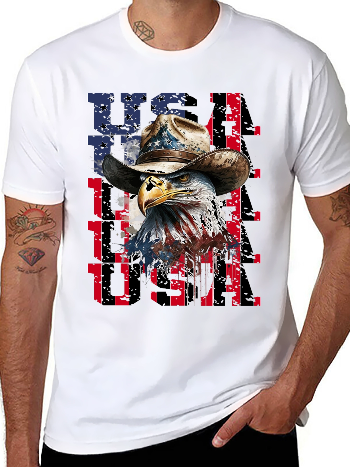 Patriotic Eagle USA Graphic Tee