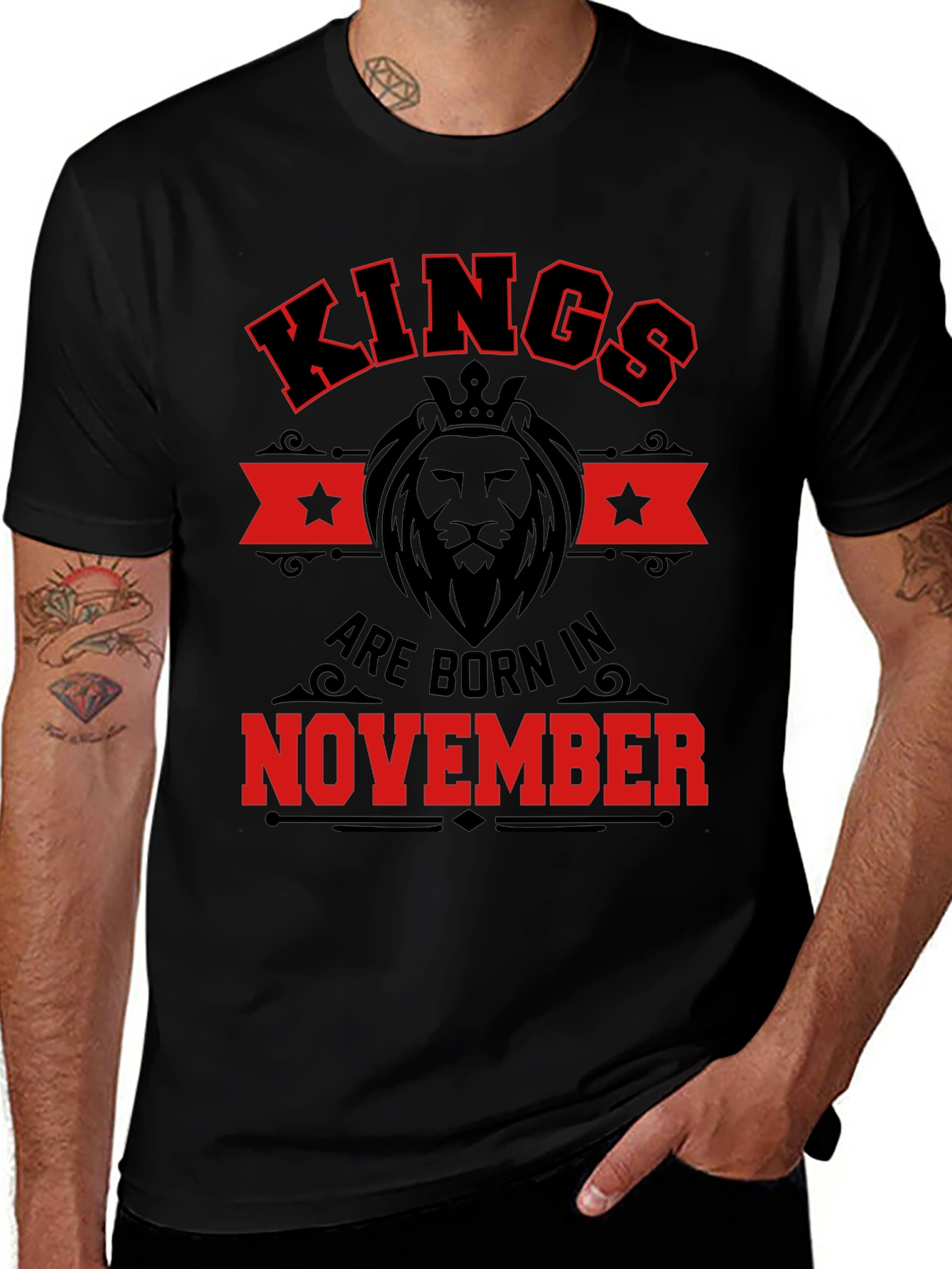 Kings Born in November Black T-Shirt