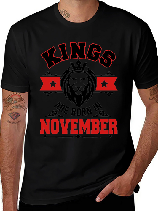 Kings Born in November Black T-Shirt