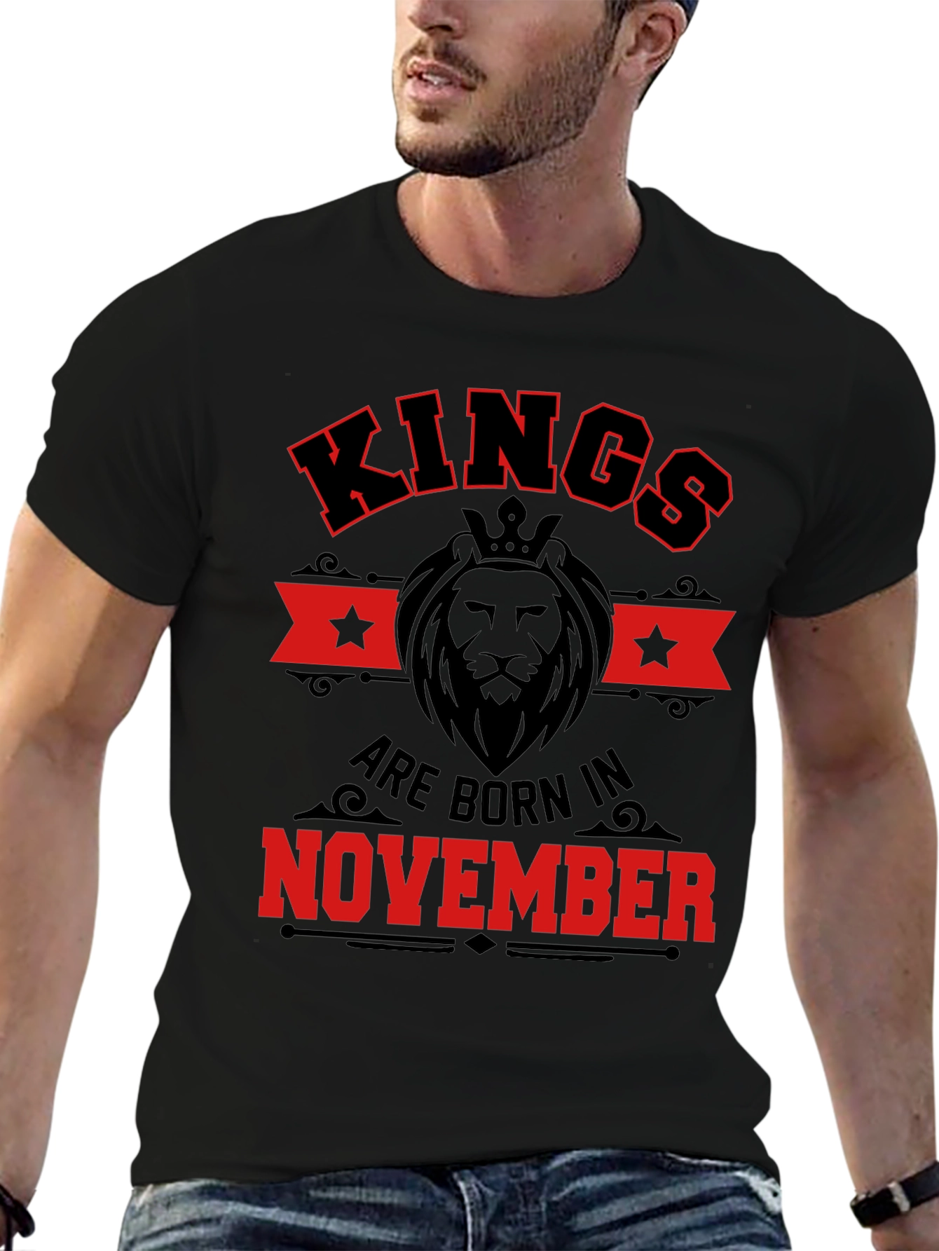 Kings Born in November Black T-Shirt