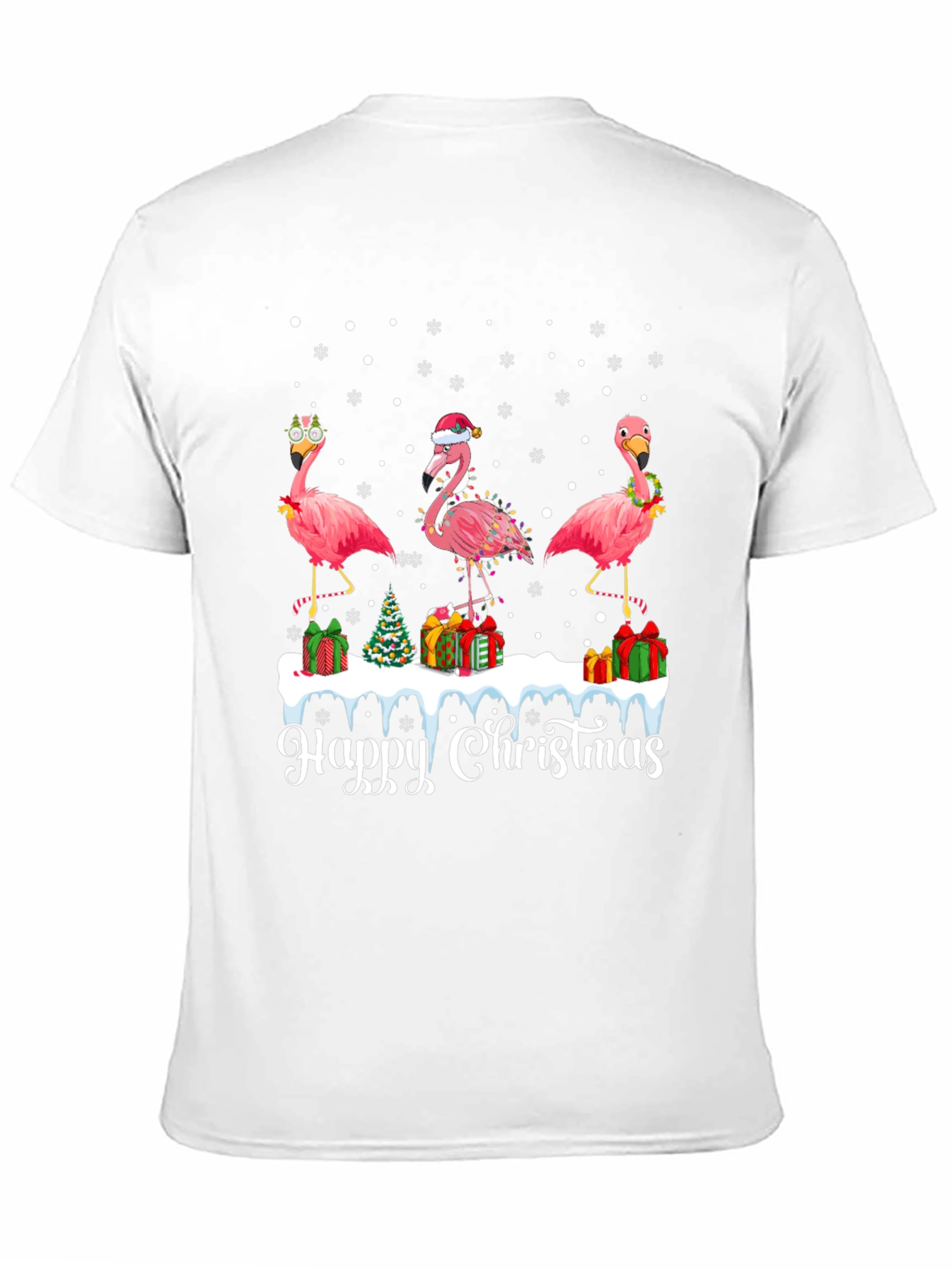 Festive Flamingo Christmas T-Shirt