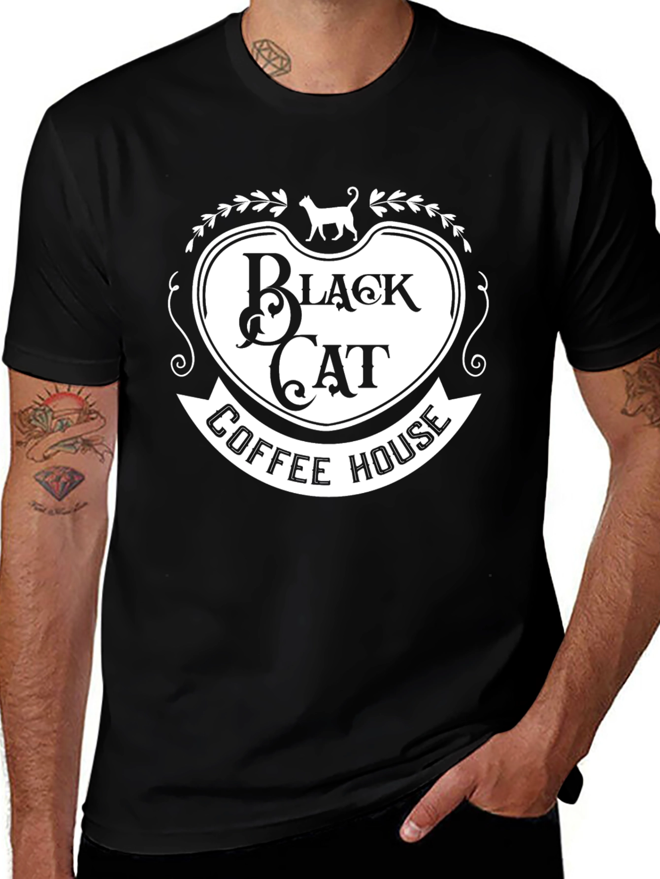 Black Cat Coffee House Graphic Tee
