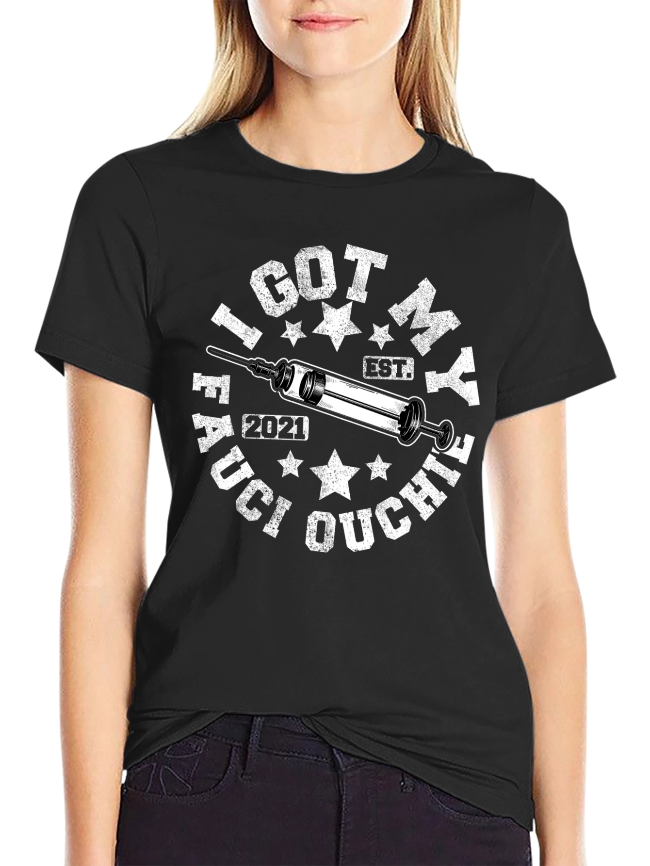 I Got My Fauci Ouchie T-Shirt - Black