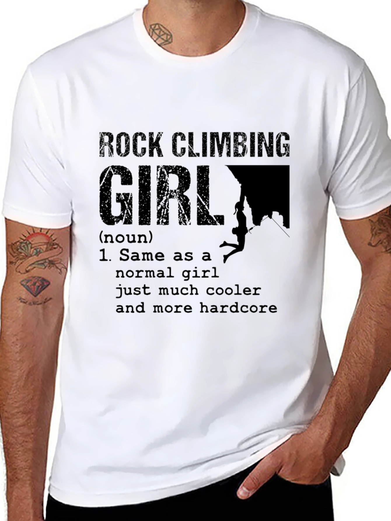 Rock Climbing Girl Definition T-Shirt
