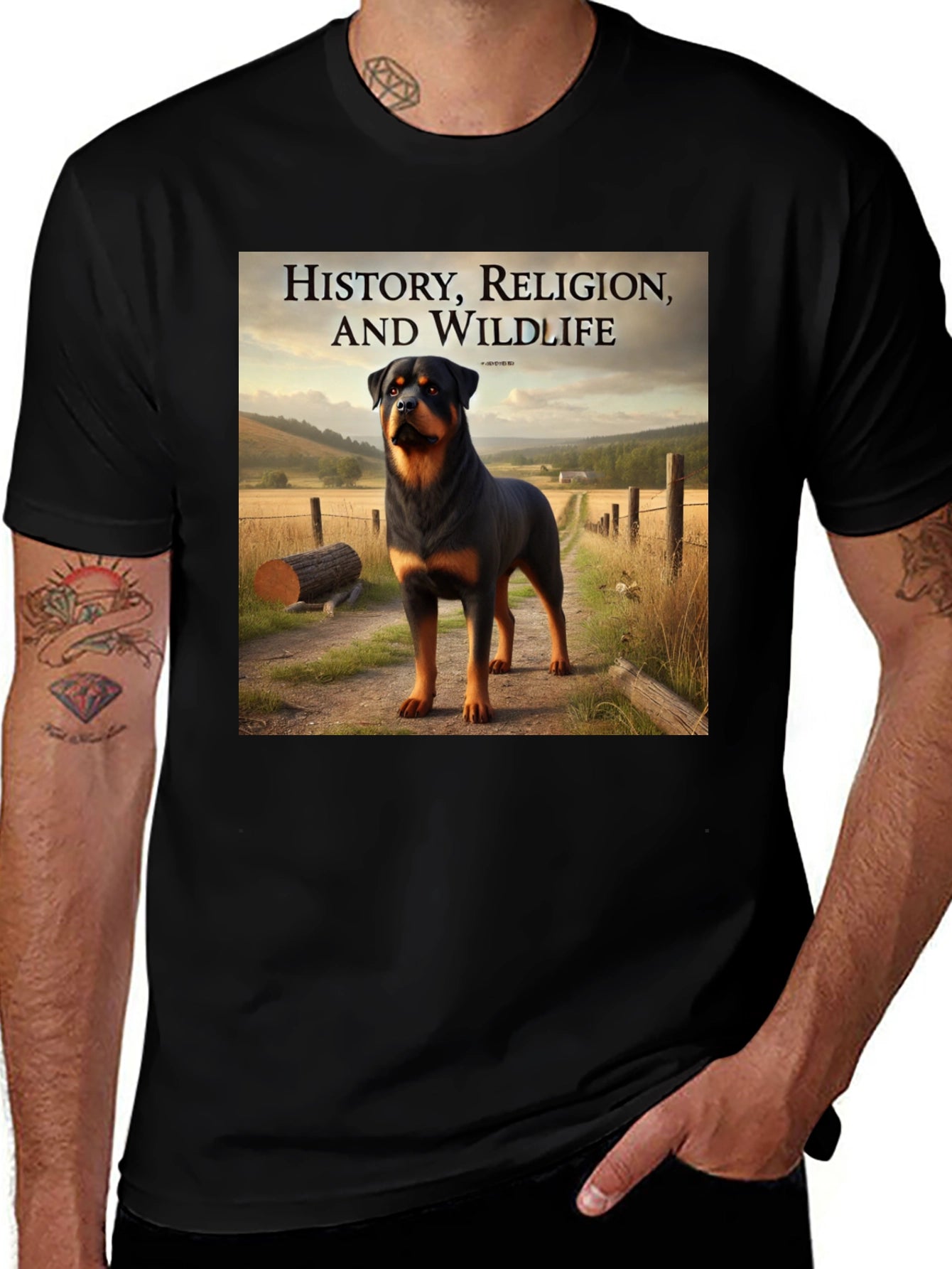 Rottweiler T-Shirt: History Religion & Wildlife Tee