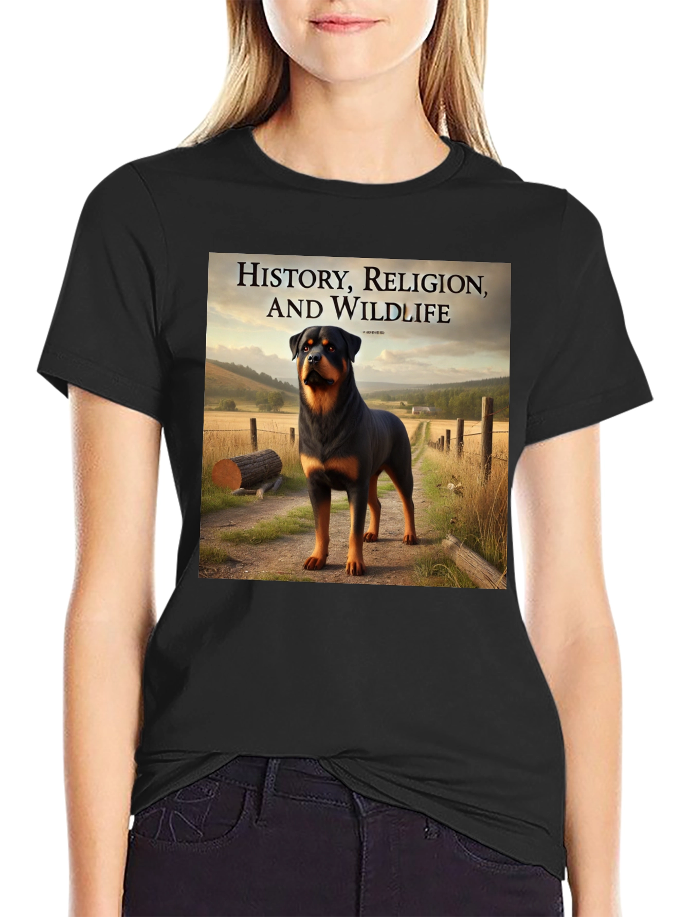 Rottweiler T-Shirt: History Religion & Wildlife Tee