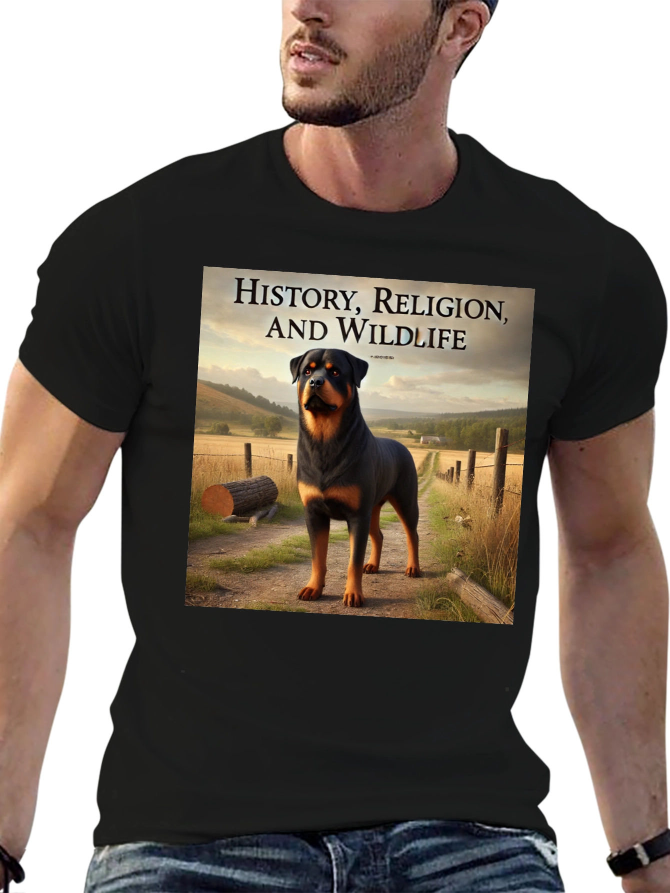 Rottweiler T-Shirt: History Religion & Wildlife Tee