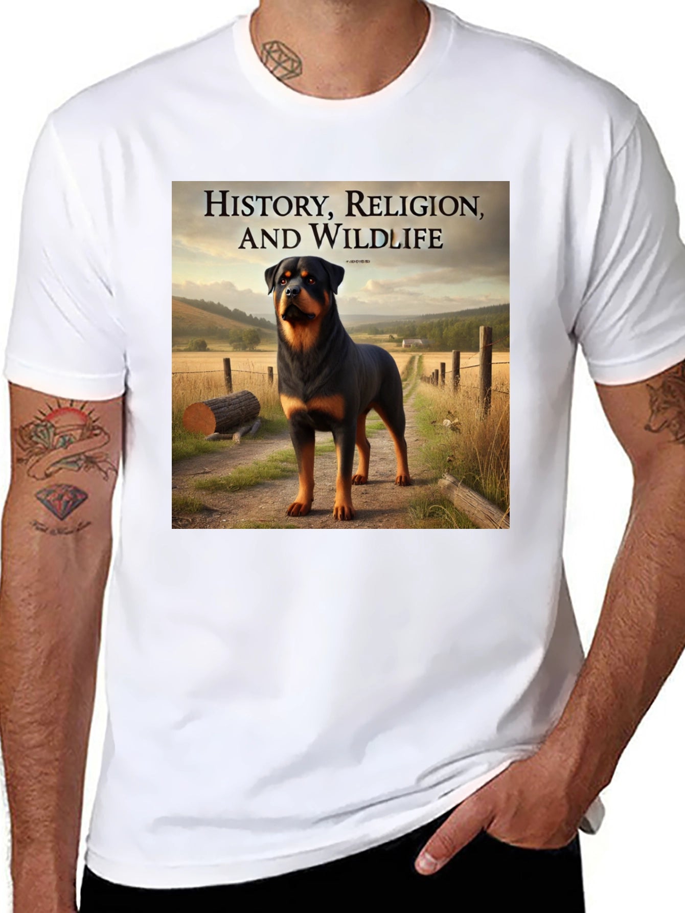 Rottweiler T-Shirt: History Religion & Wildlife Tee