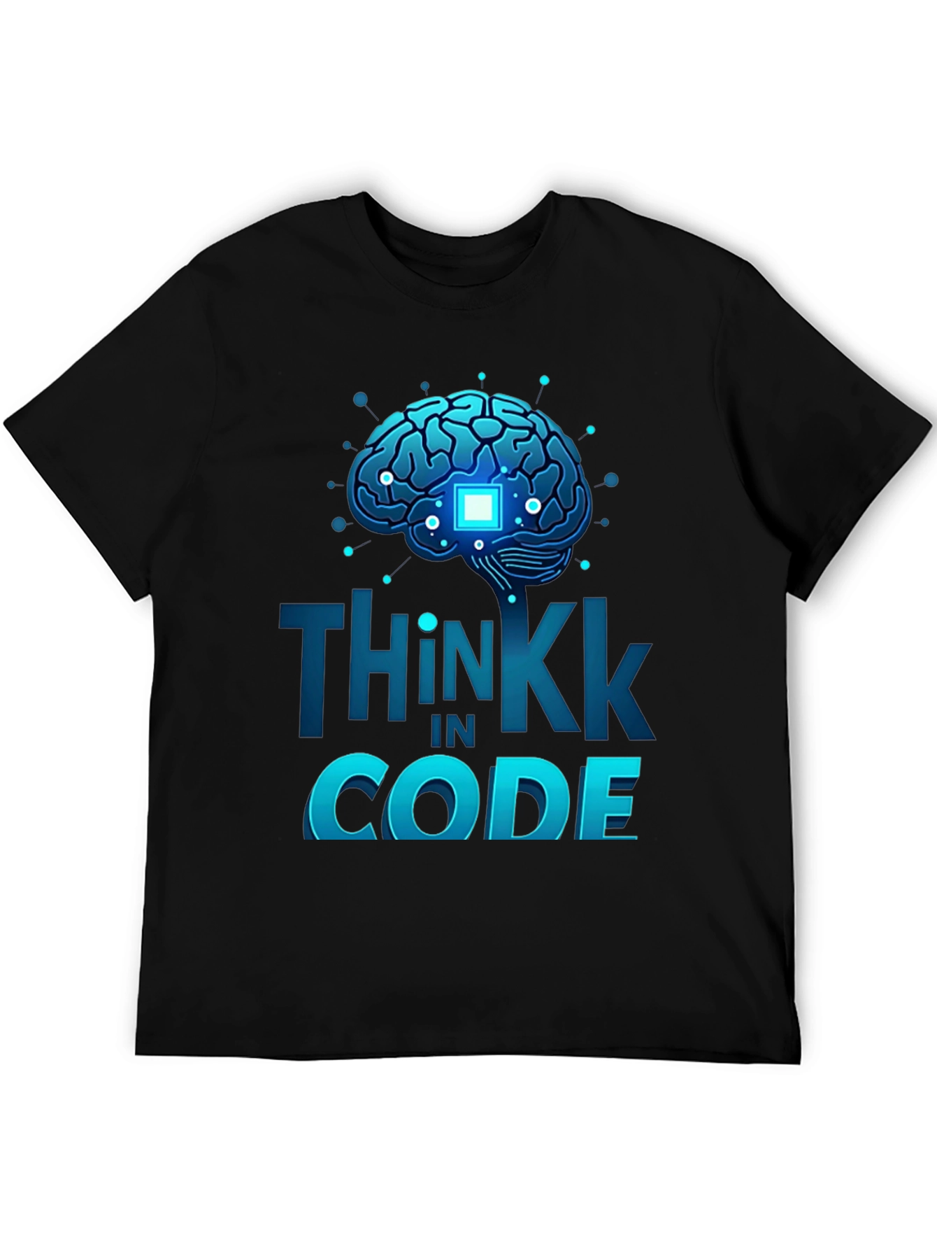 Think in Code Brain T-Shirt Programmer Tee