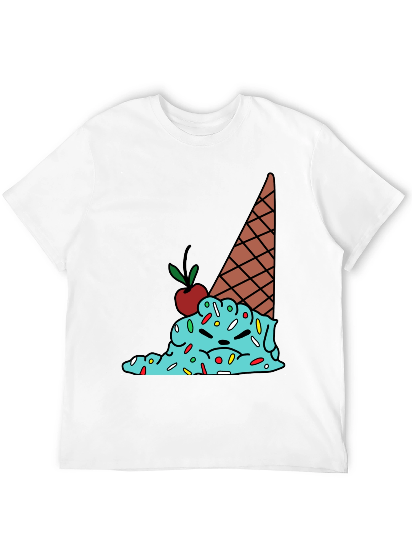 Melting Ice Cream Graphic Tee - Funny T-Shirt