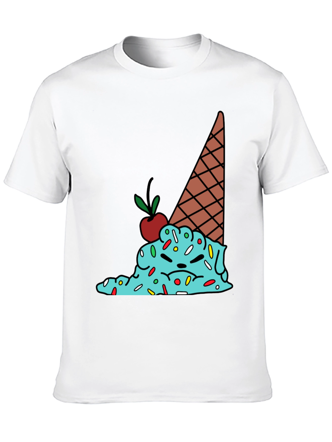 Melting Ice Cream Graphic Tee - Funny T-Shirt