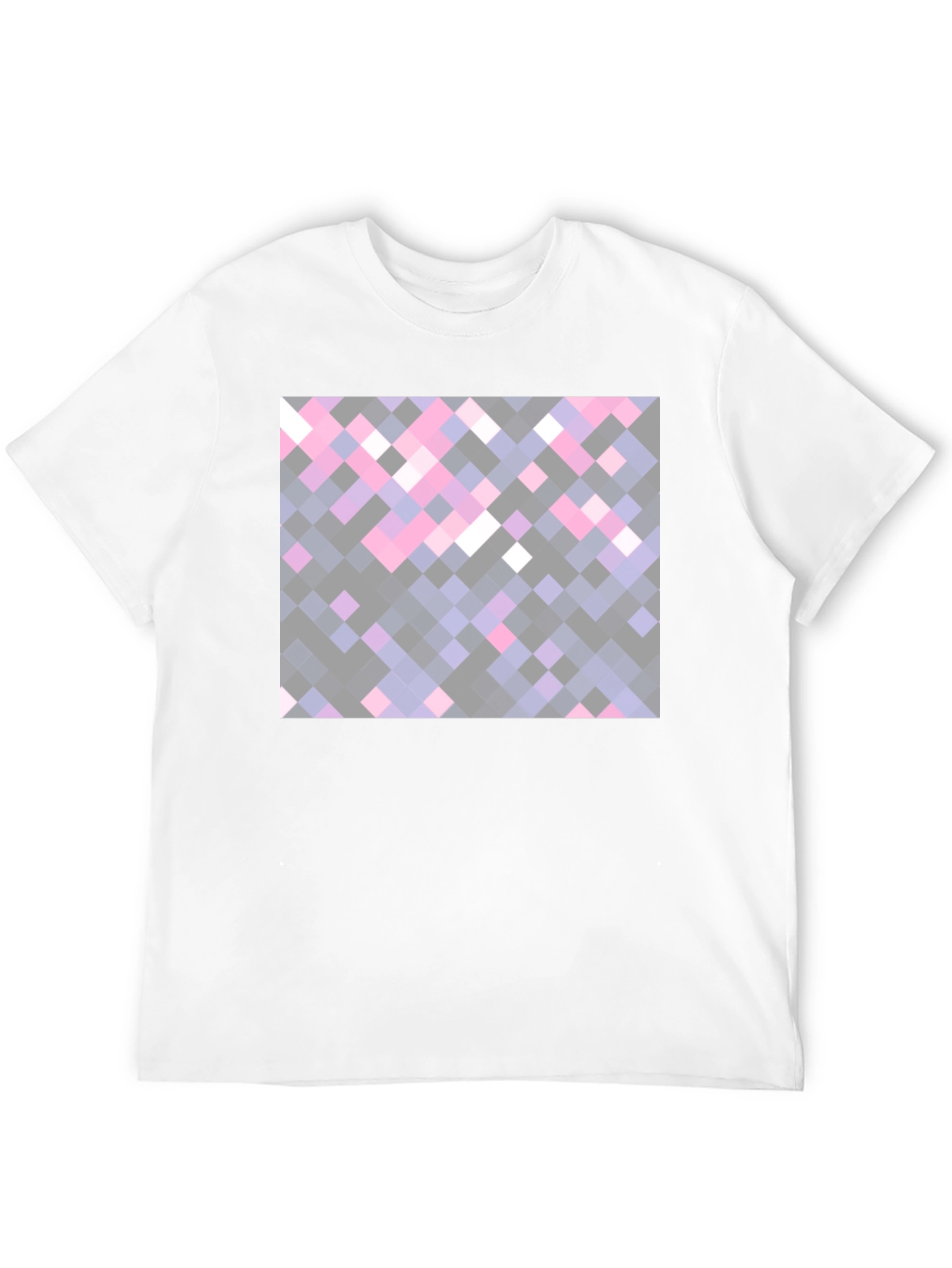 Pixelated Squares Black Tee
