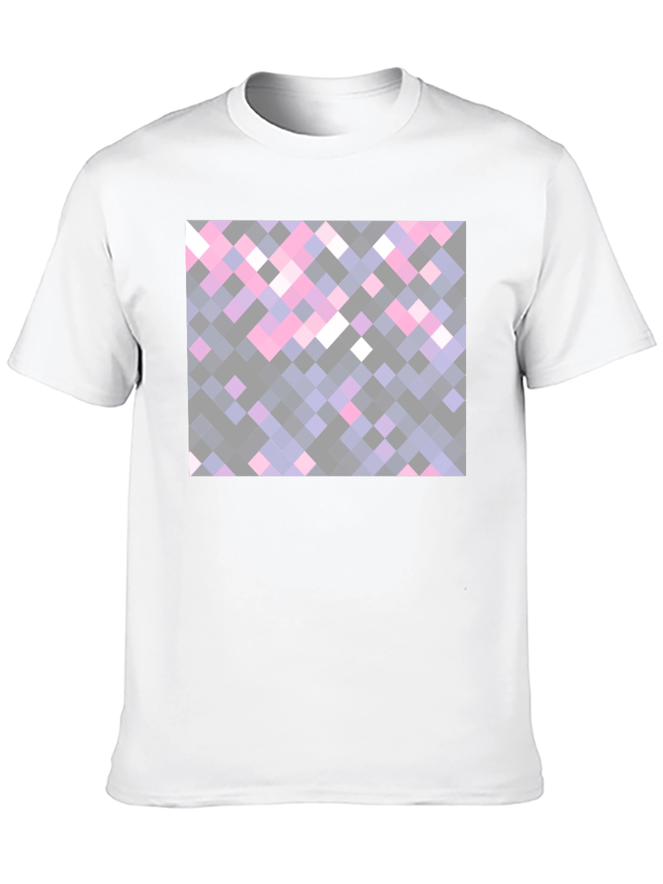 Pixelated Squares Black Tee
