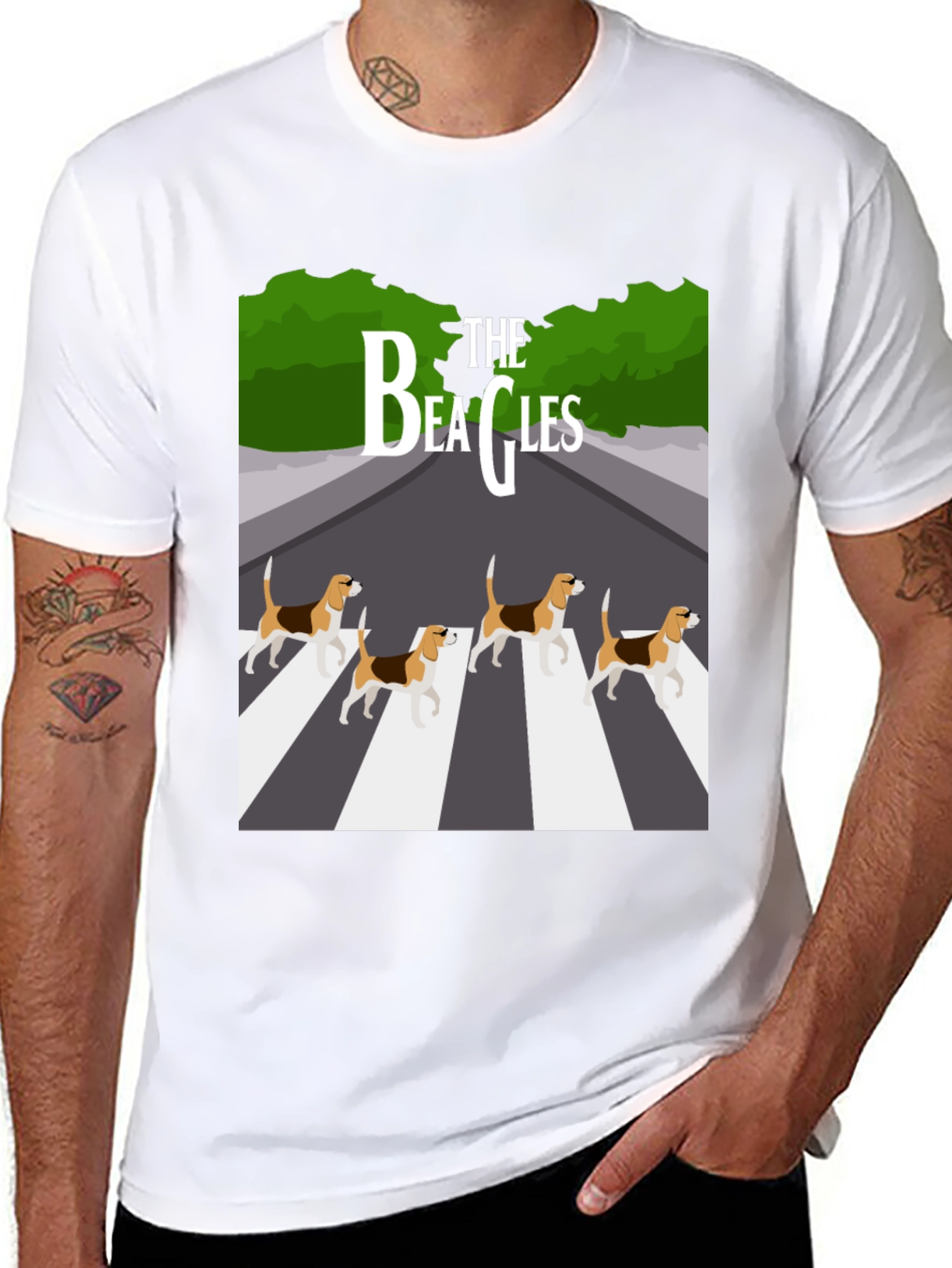 The Beagles T-Shirt - Beatles Abbey Road Parody