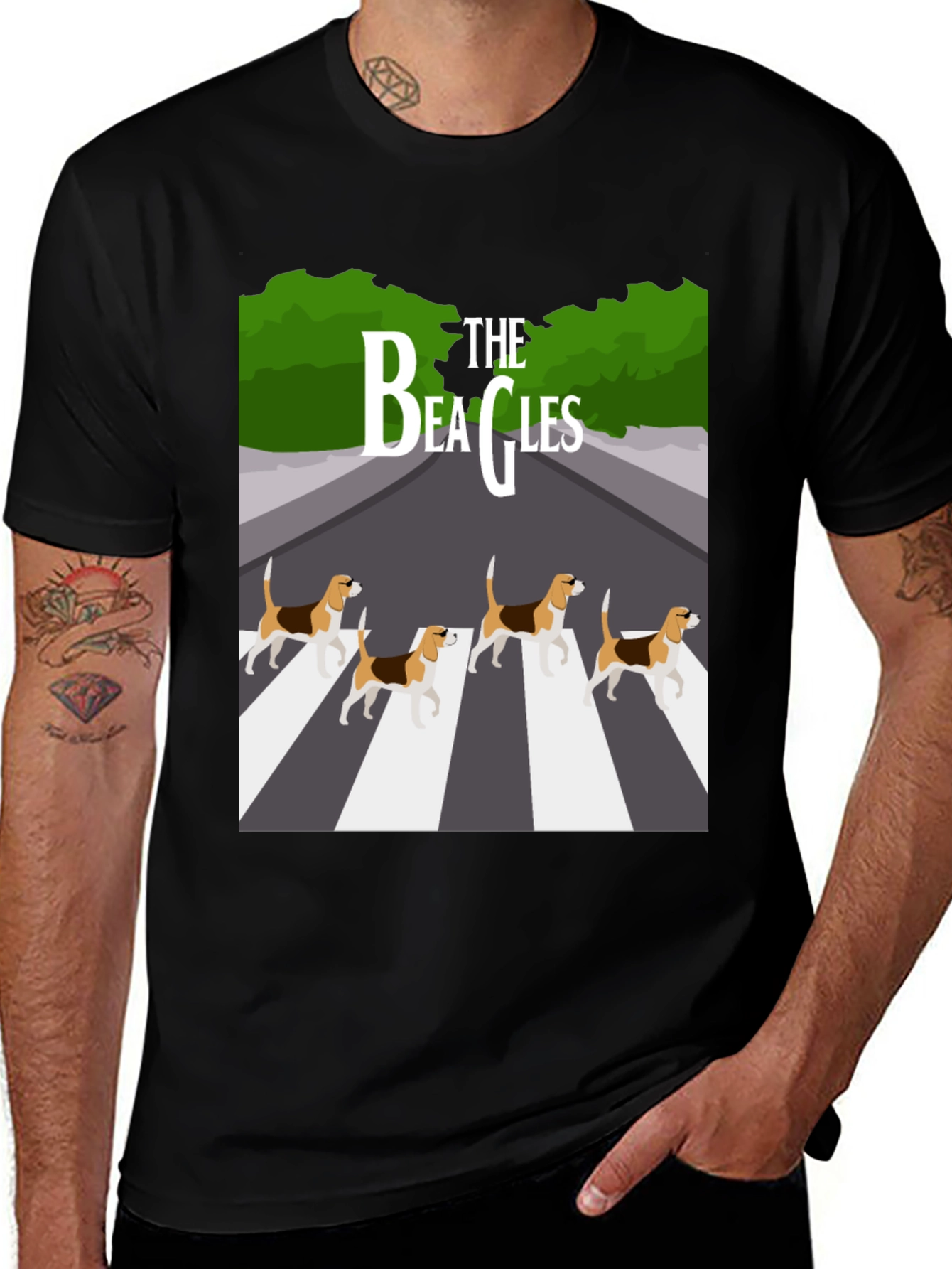 The Beagles T-Shirt - Beatles Abbey Road Parody
