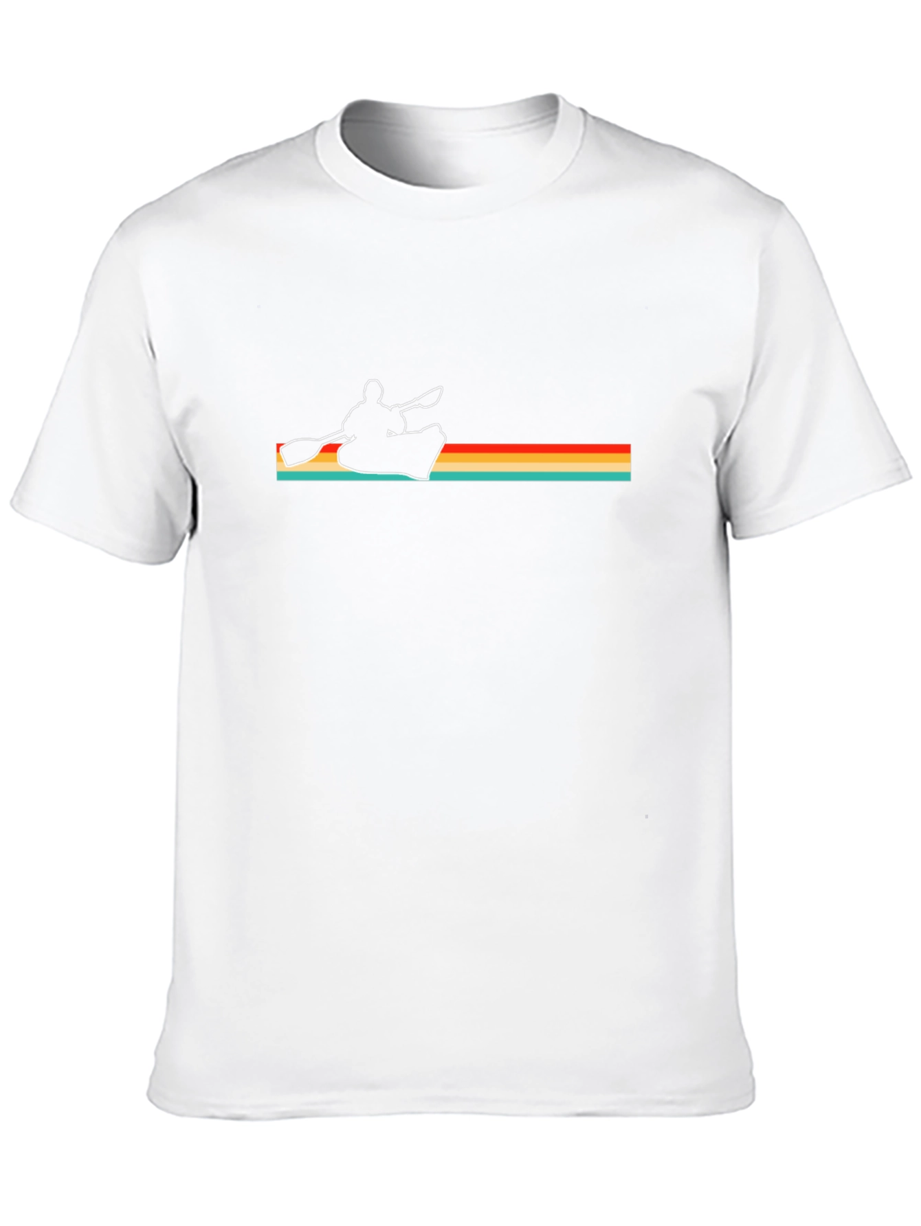 Retro Kayak Silhouette Graphic T-Shirt