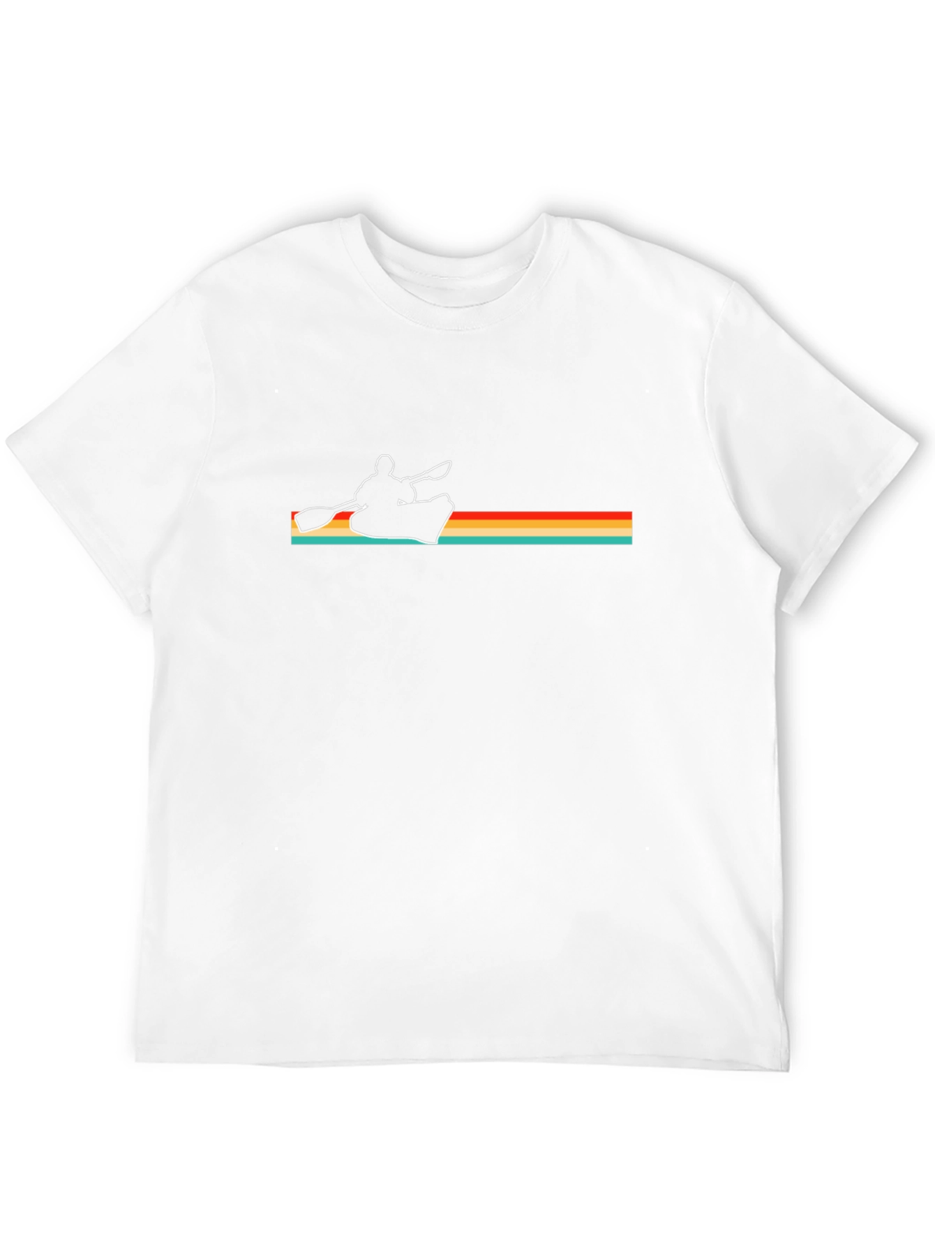 Retro Kayak Silhouette Graphic T-Shirt