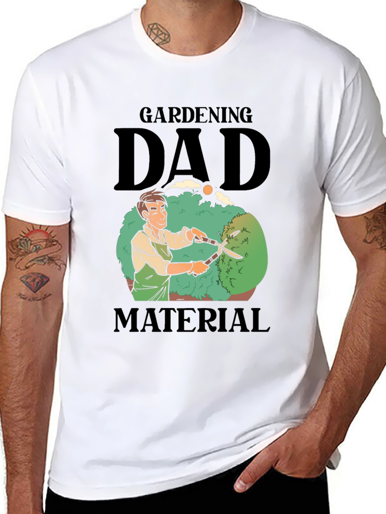 Gardening Dad Material T-Shirt - Gardener Gift
