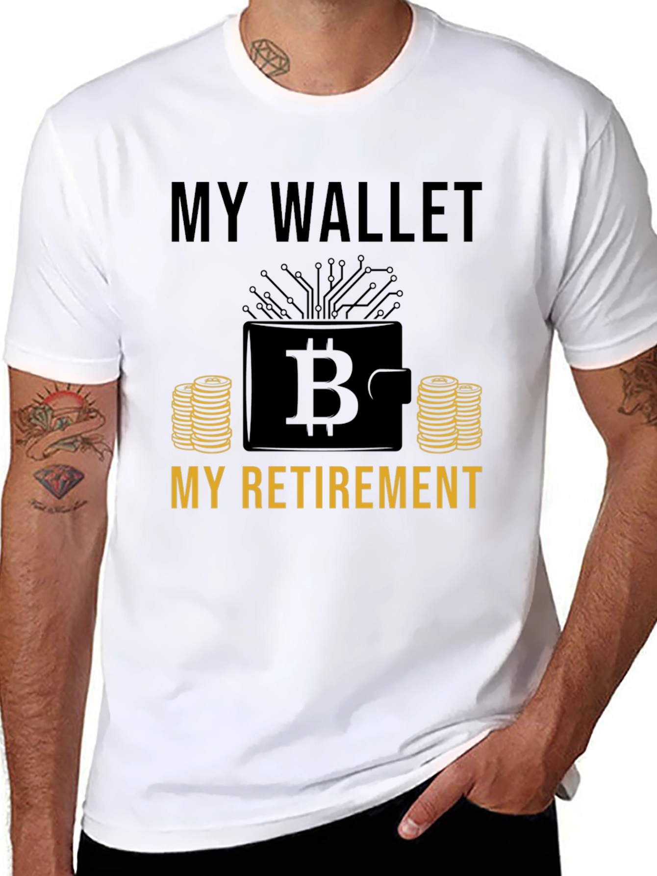 Bitcoin Wallet Retirement T-Shirt - Crypto Investment Tee