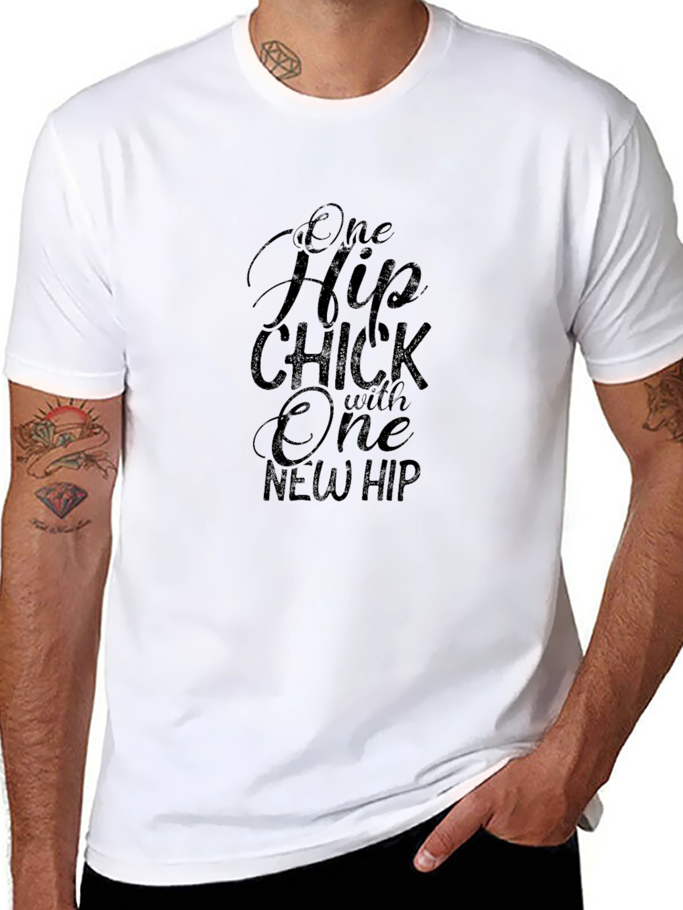 One Hip Chick New Hip Graphic T-Shirt