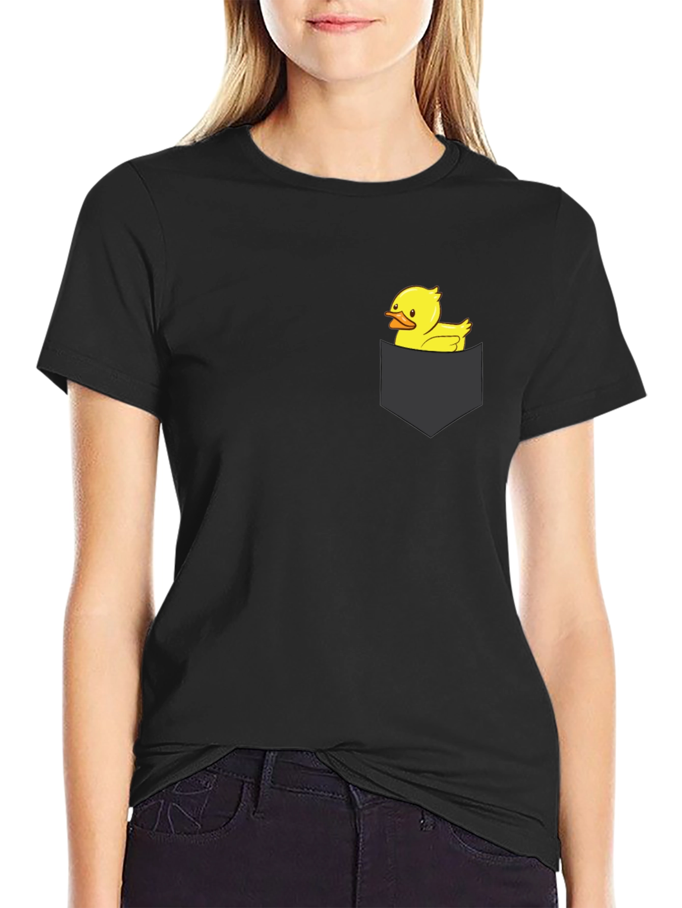 Duck in Pocket Tee - Novelty Graphic T-Shirt