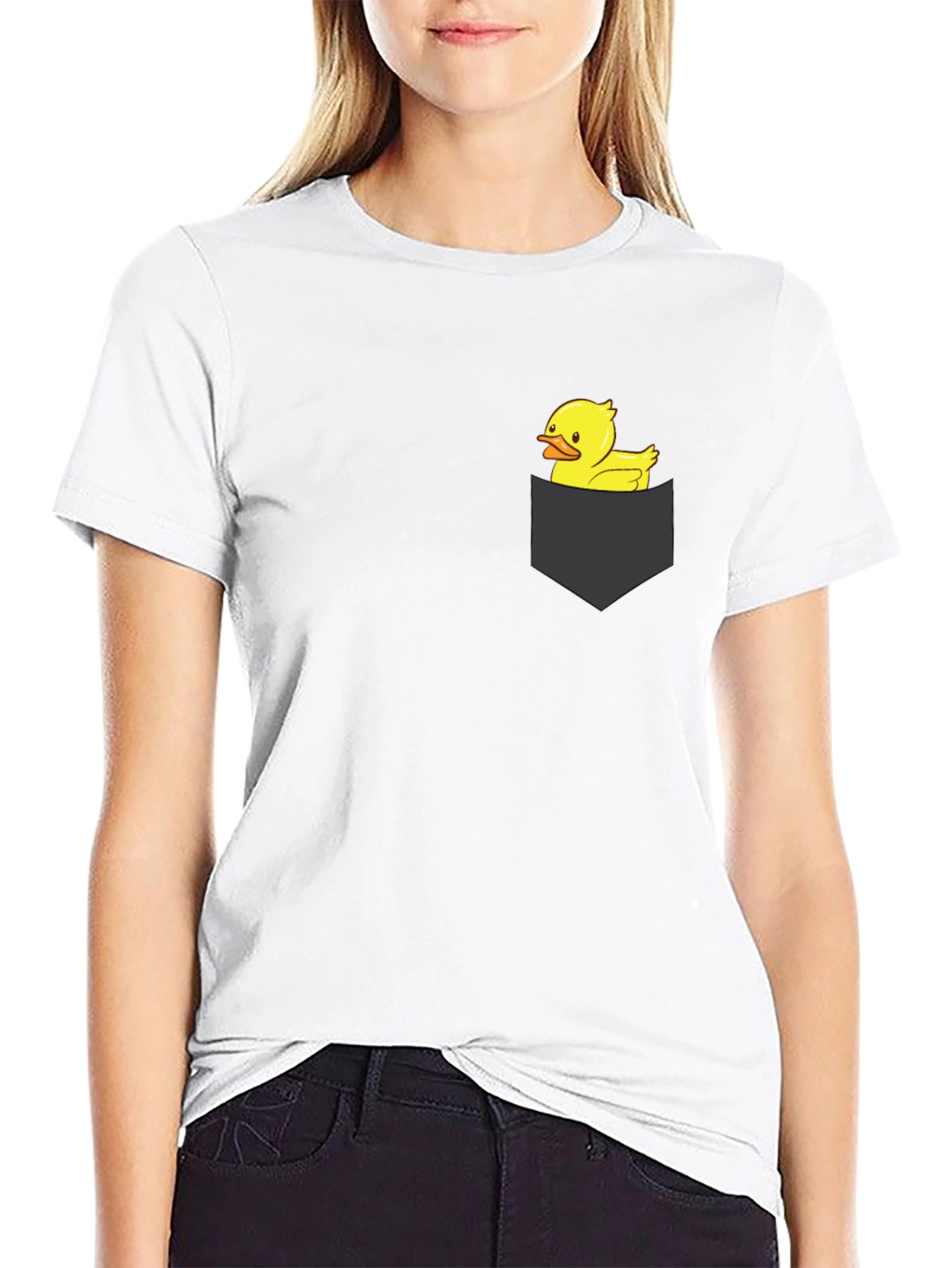 Duck in Pocket Tee - Novelty Graphic T-Shirt