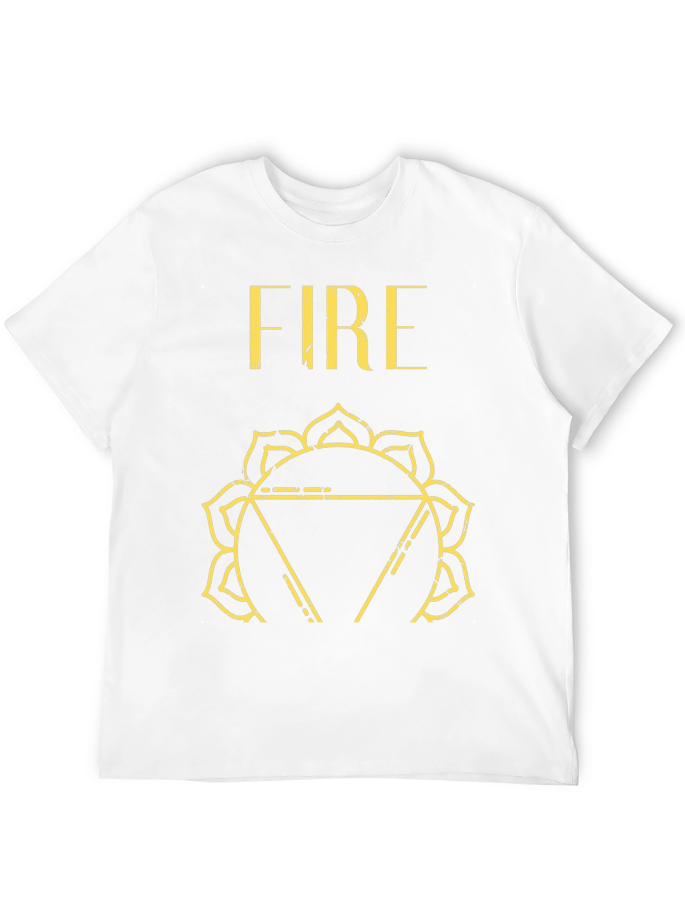 Fire Chakra Graphic Tee - Black Cotton T-Shirt