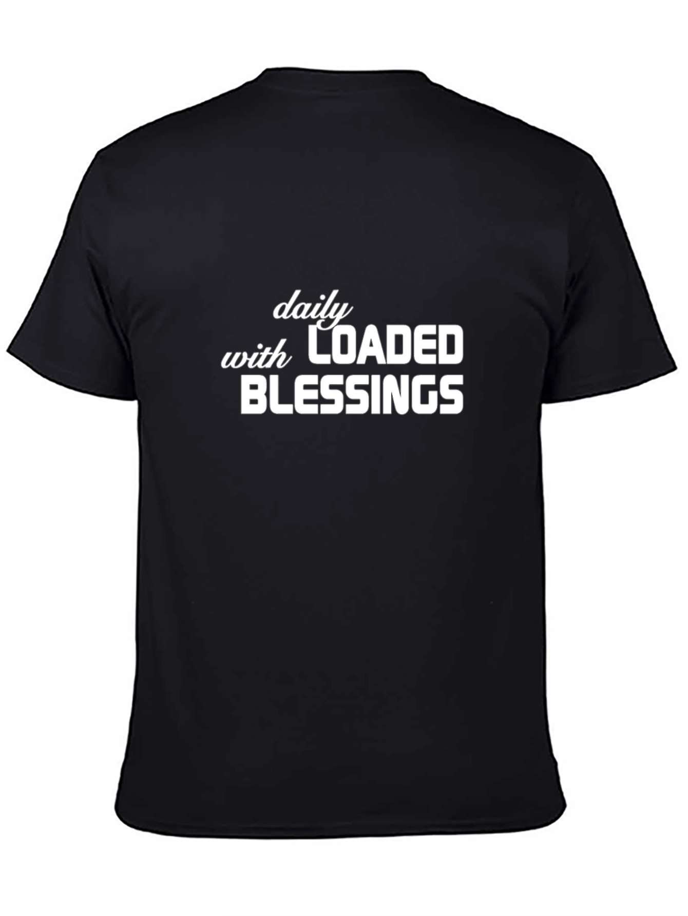 Daily Loaded Blessings Graphic Tee - Black