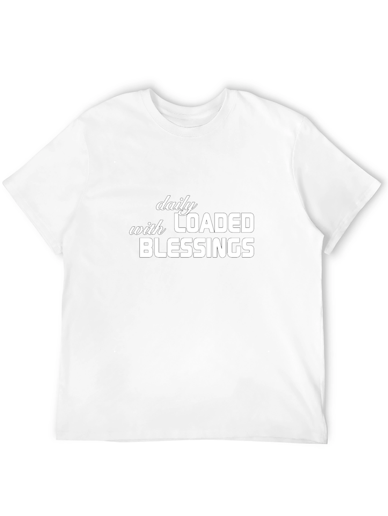 Daily Loaded Blessings Graphic Tee - Black