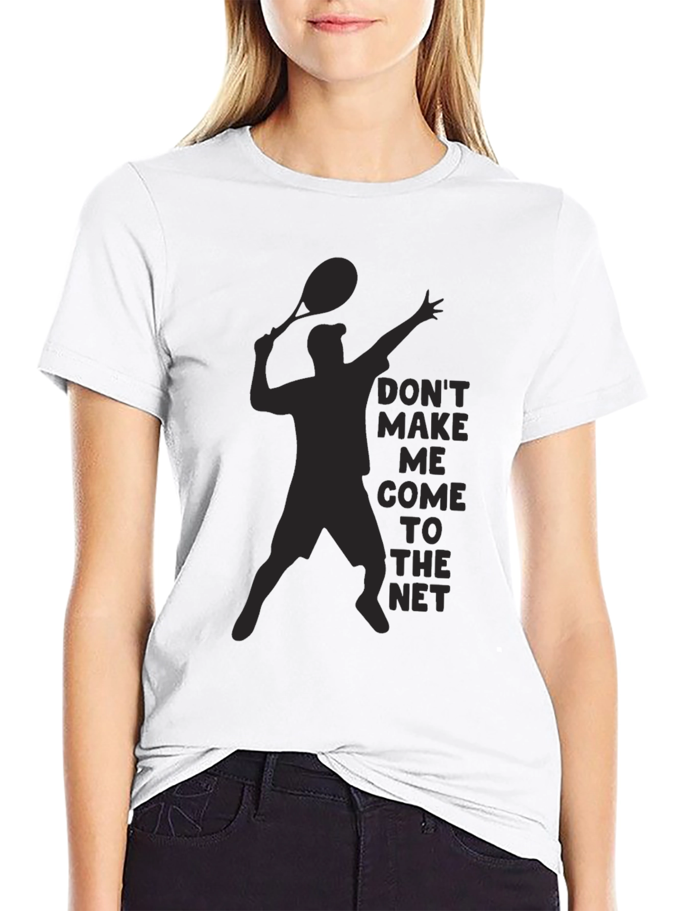 Tennis Player Silhouette Graphic T-Shirt