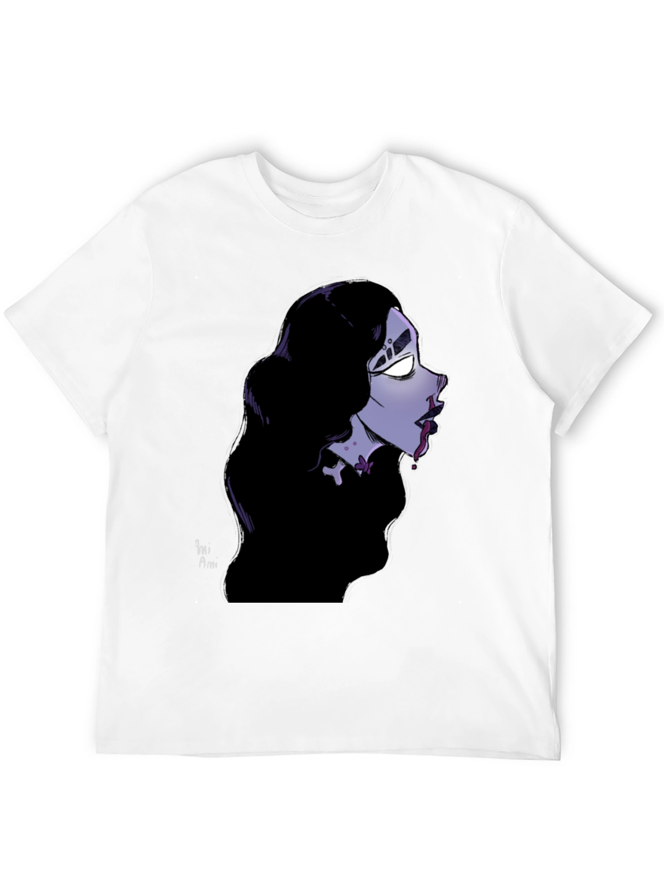 Gothic Vampire Graphic Tee - Unisex Black T-Shirt