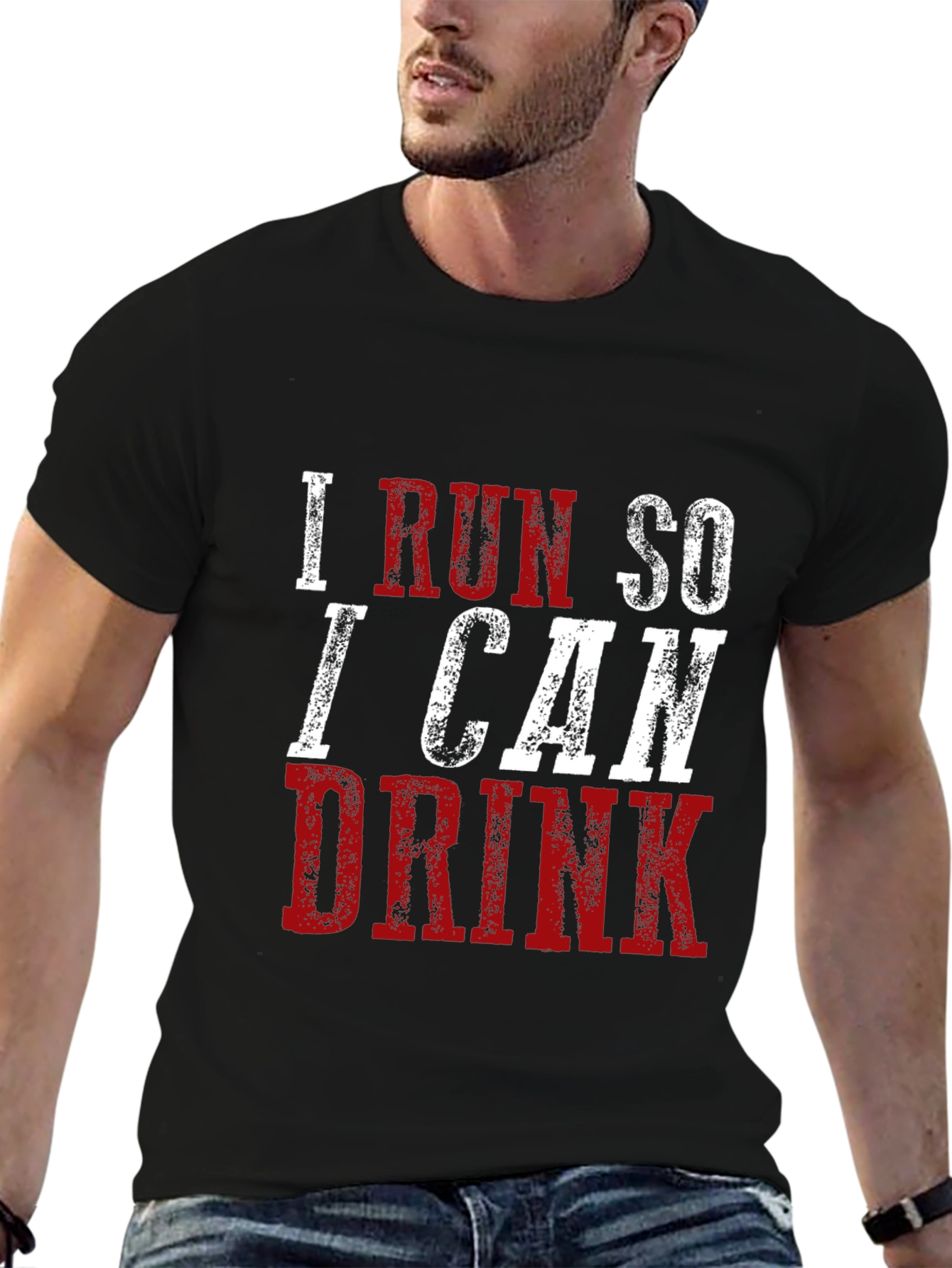 Funny I Run So I Can Drink Graphic Tee