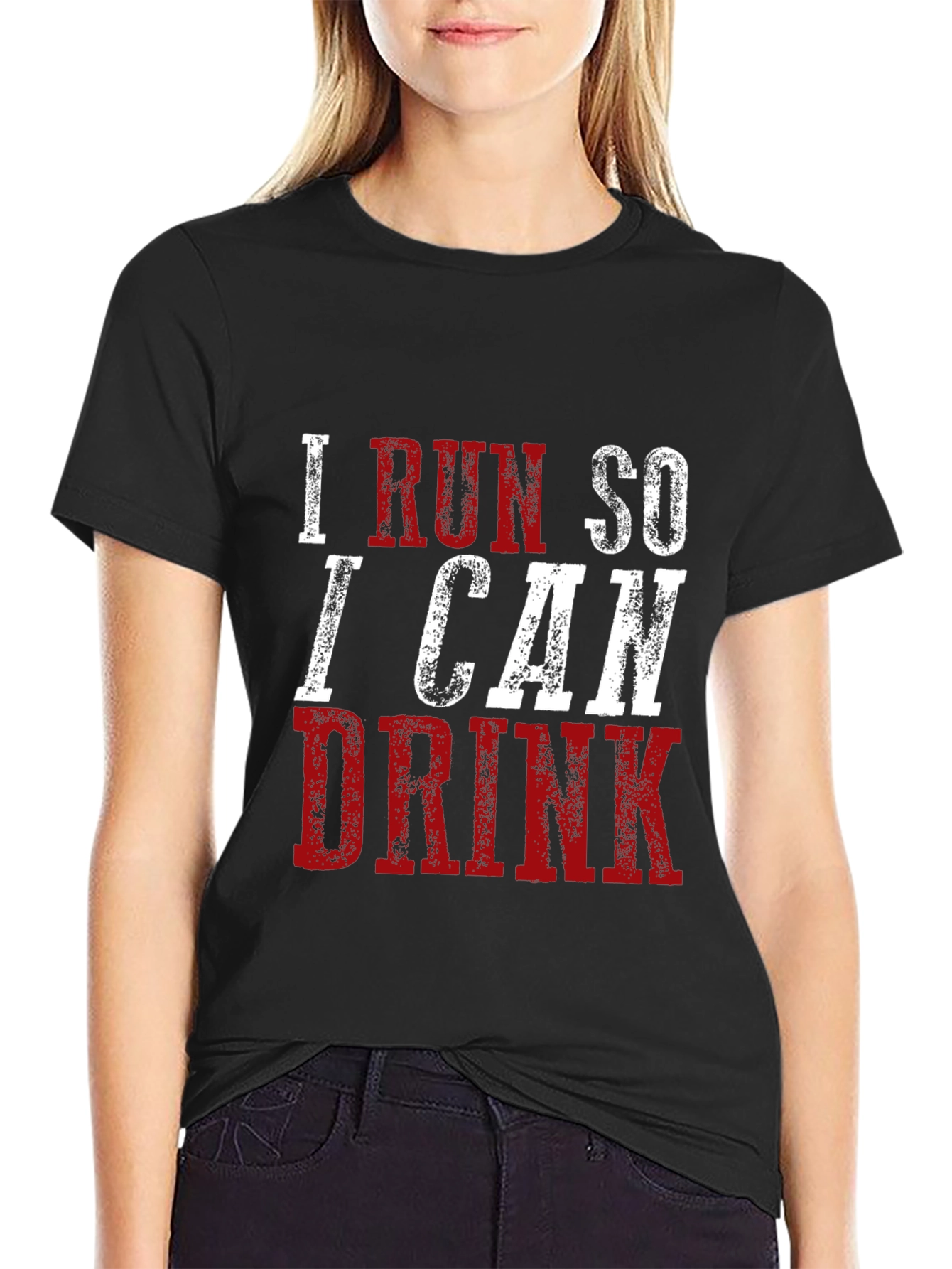 Funny I Run So I Can Drink Graphic Tee