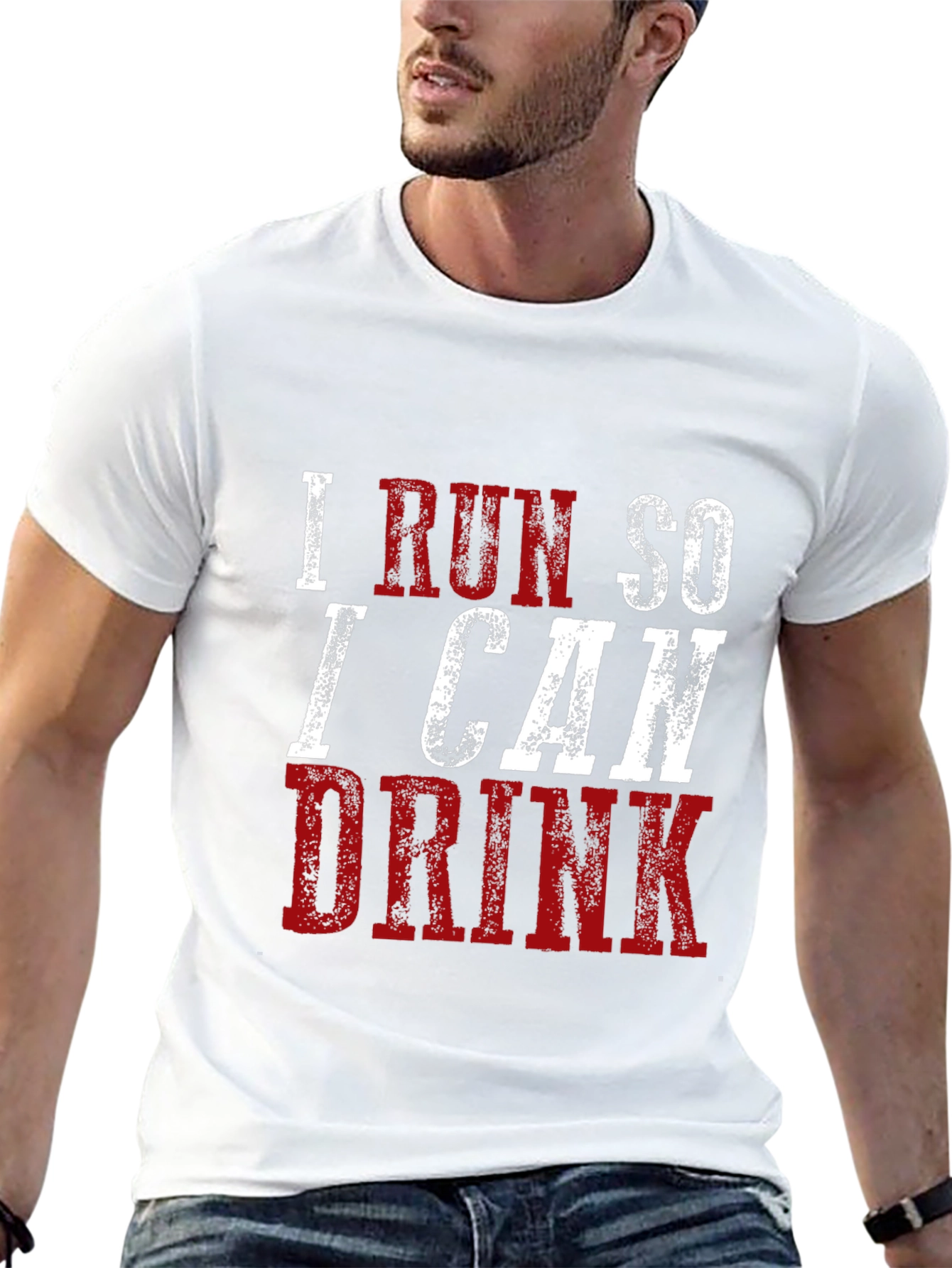 Funny I Run So I Can Drink Graphic Tee