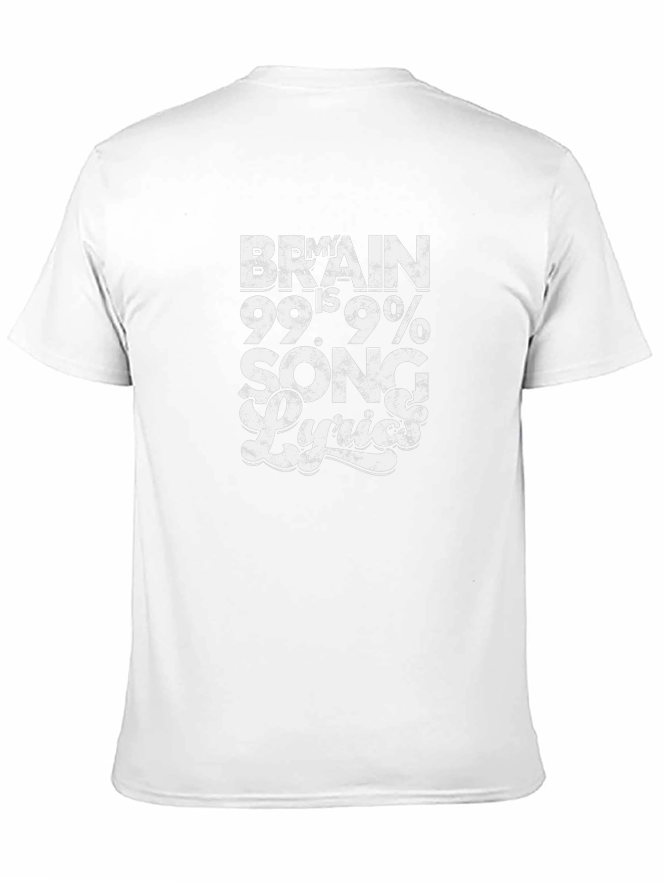 Brain is 99.9% Song Lyrics Black T-Shirt