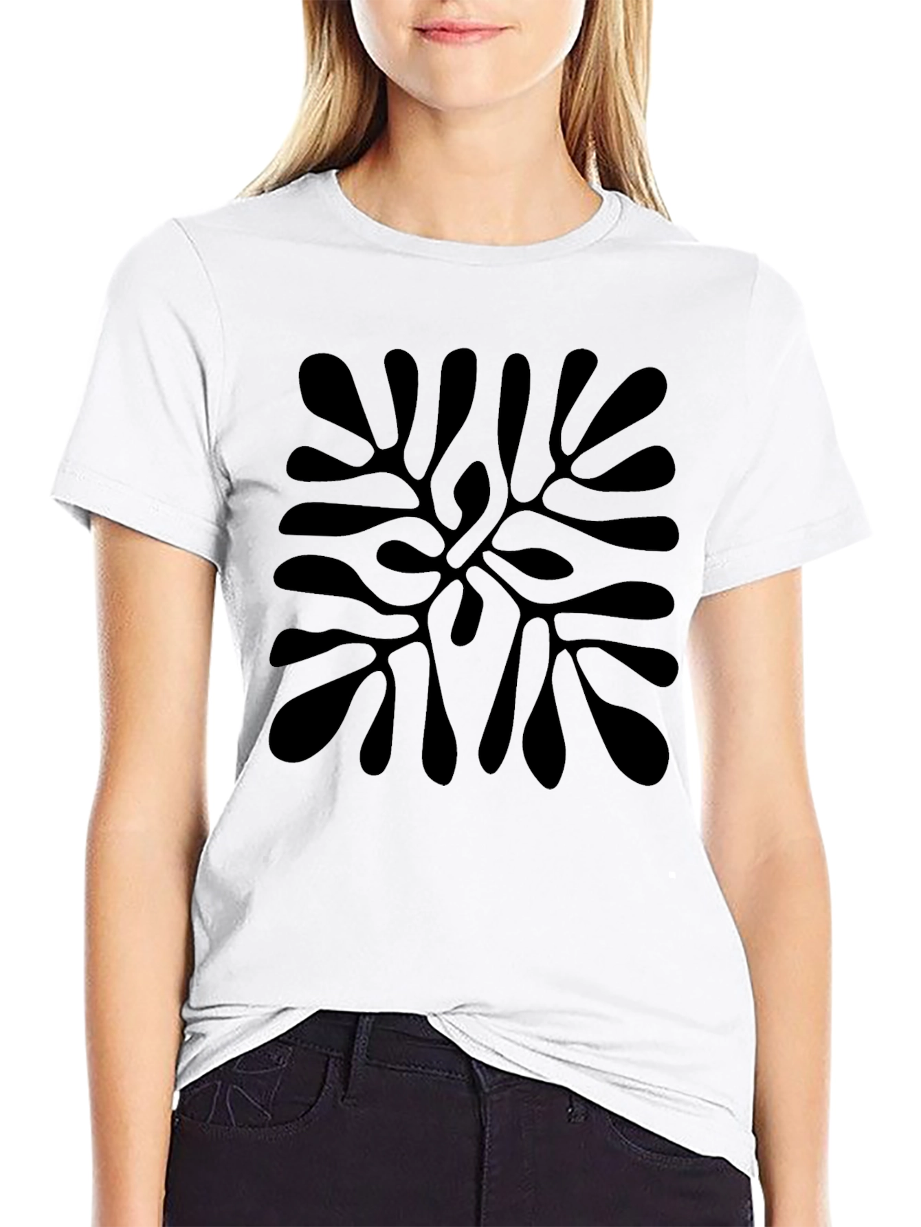 Abstract Graphic Print Tee - Modern Design