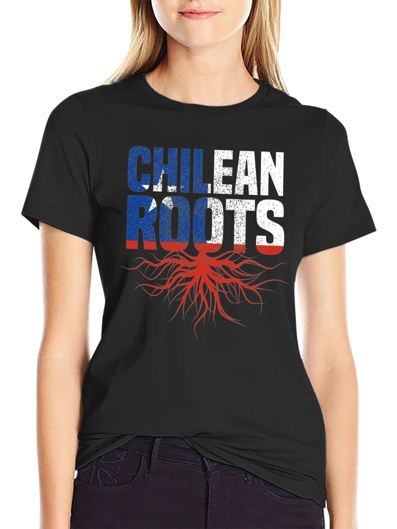 Chilean Roots Graphic T-Shirt - Black